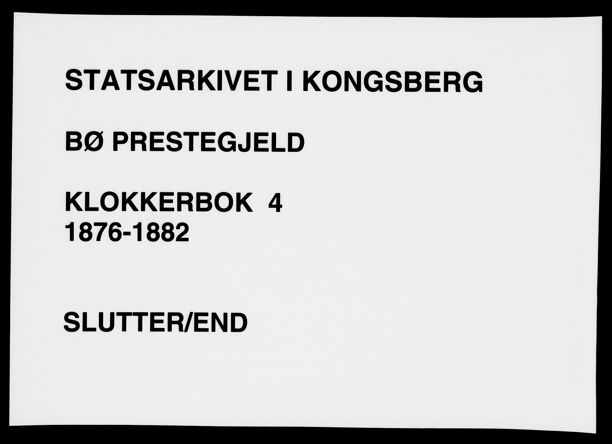 Bø kirkebøker, AV/SAKO-A-257/G/Ga/L0004: Parish register (copy) no. 4, 1876-1882