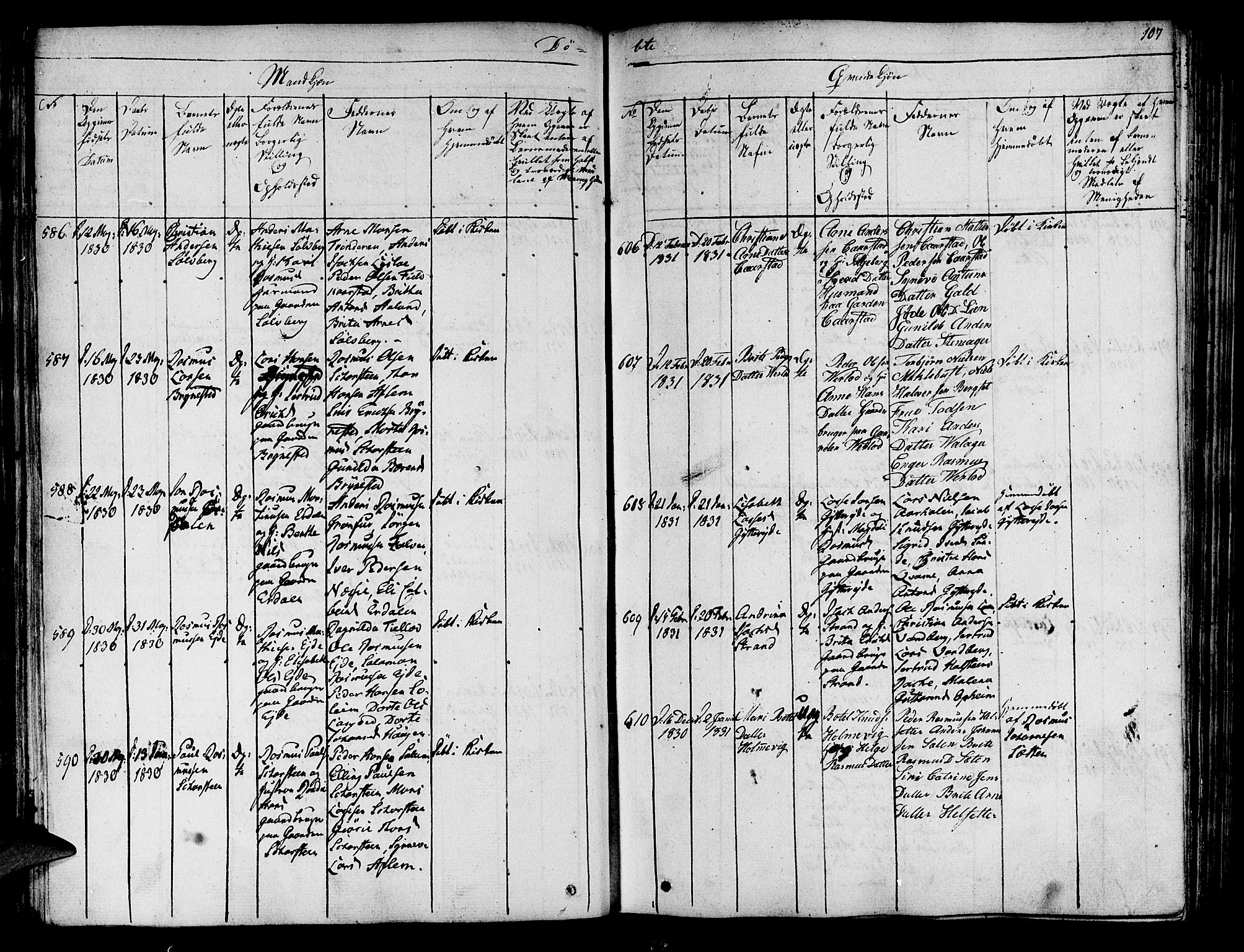 Innvik sokneprestembete, AV/SAB-A-80501: Parish register (official) no. A 3, 1820-1832, p. 107