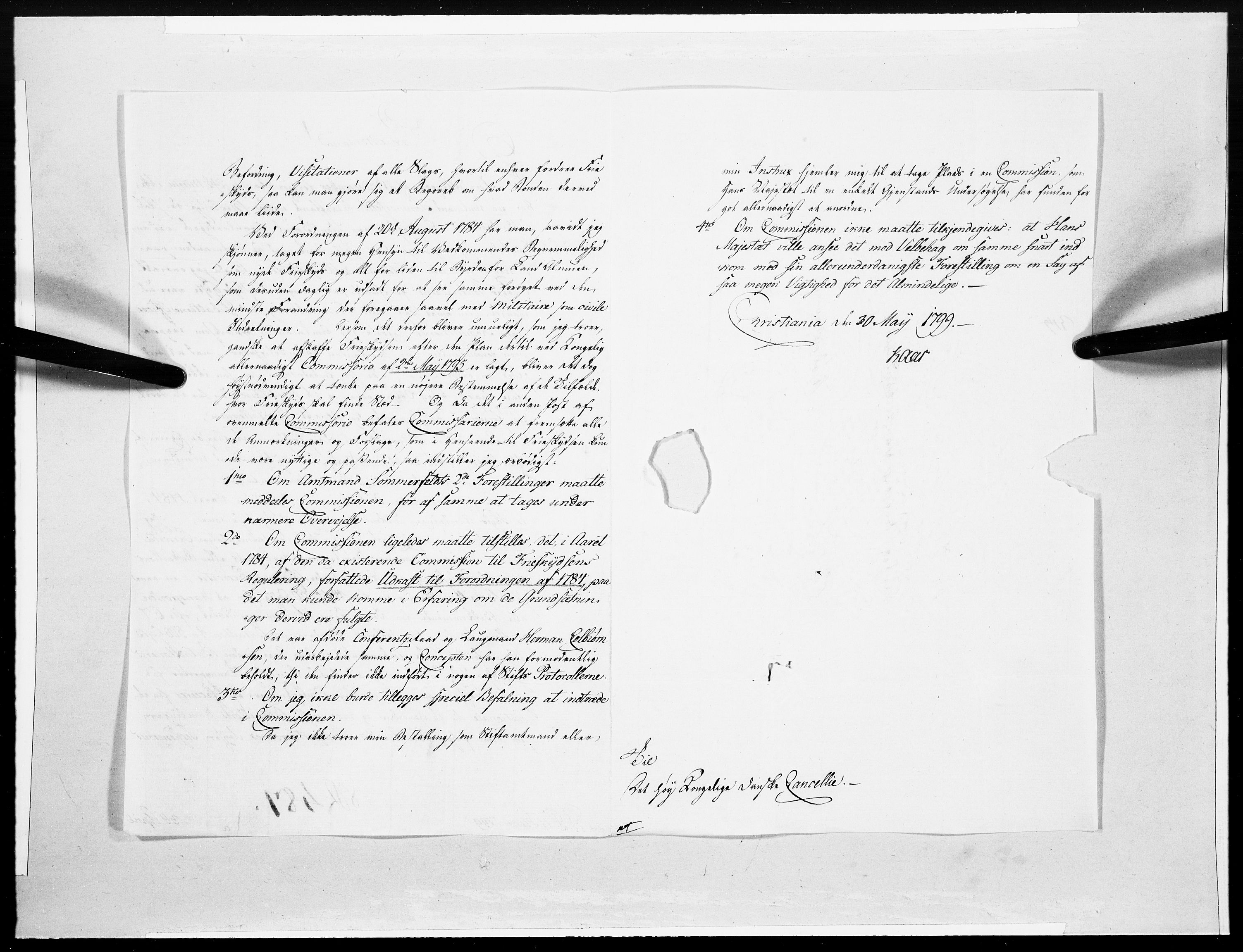 Danske Kanselli 1572-1799, AV/RA-EA-3023/F/Fc/Fcc/Fcca/L0318: Norske innlegg 1572-1799, 1799, p. 235