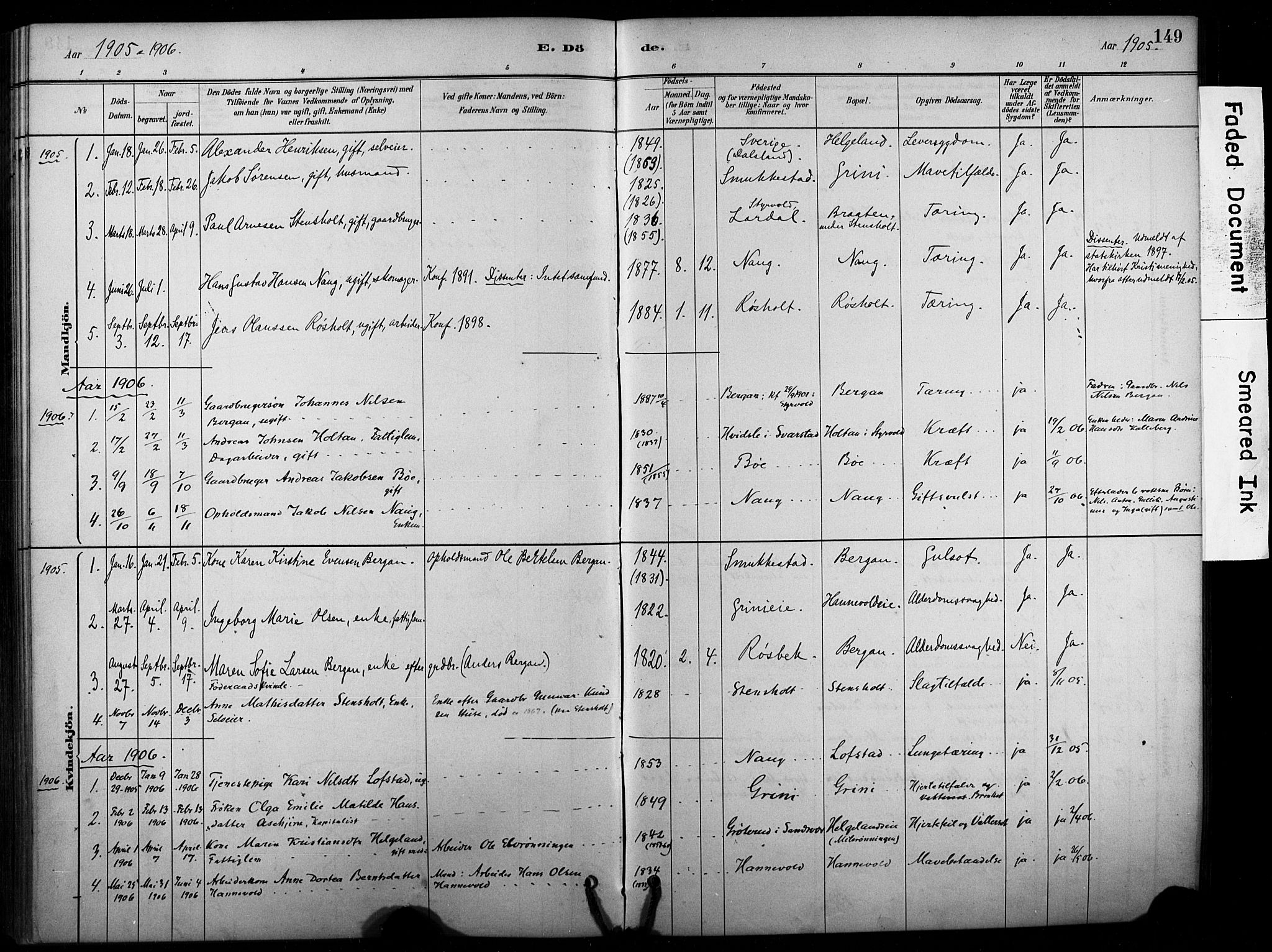 Lardal kirkebøker, AV/SAKO-A-350/F/Fd/L0001: Parish register (official) no. IV 1, 1881-1907, p. 149