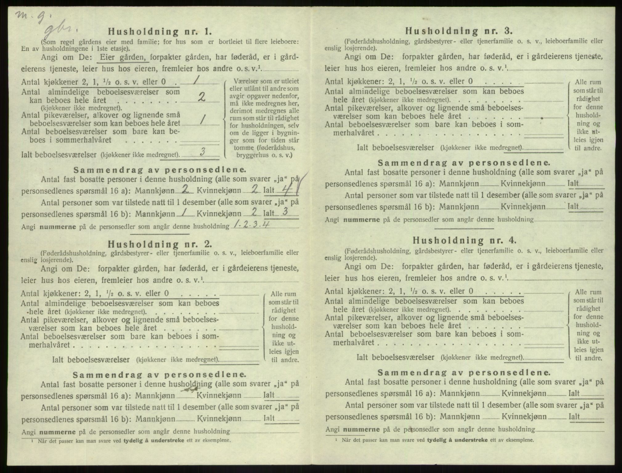 SAB, 1920 census for Askvoll, 1920, p. 601