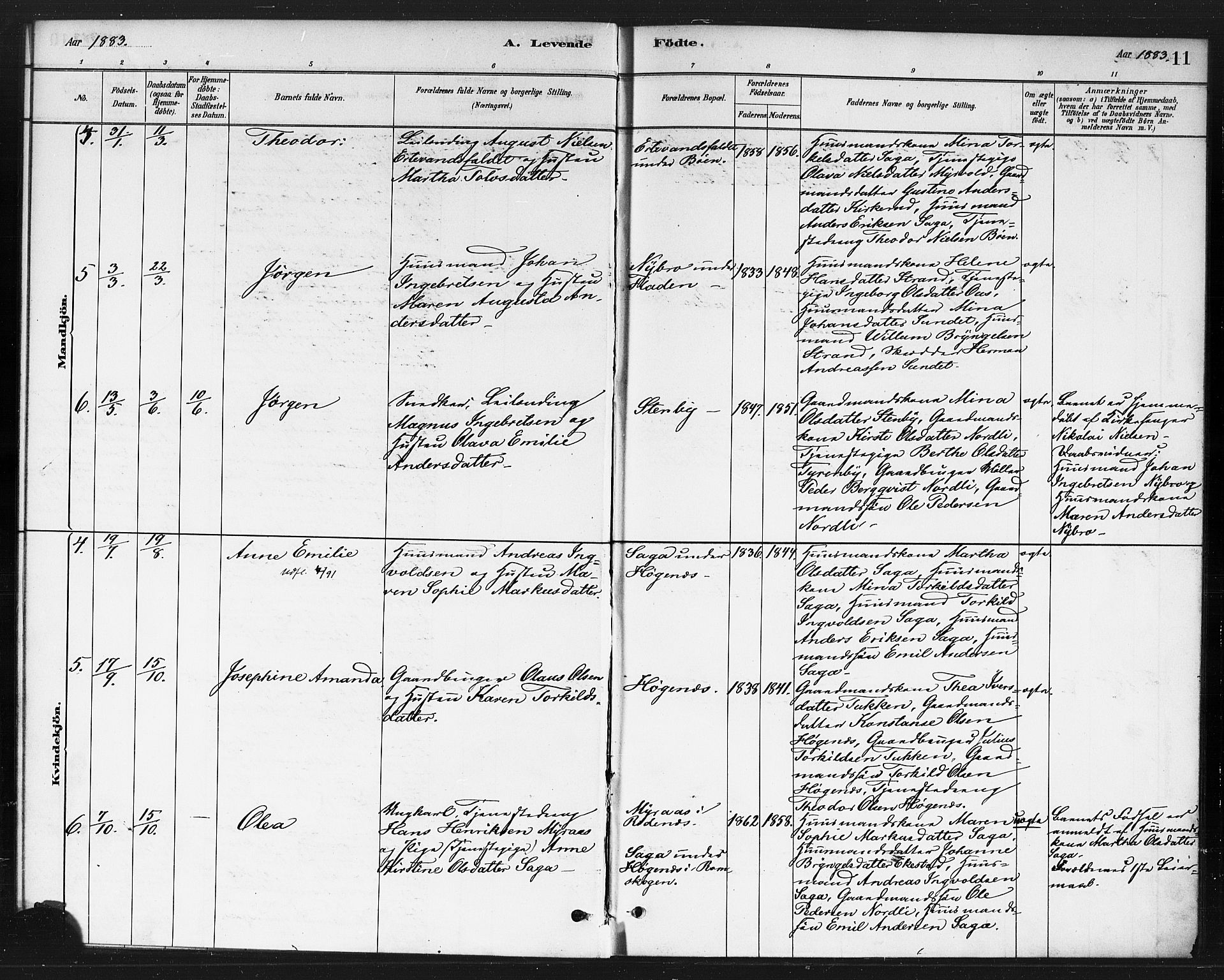 Rødenes prestekontor Kirkebøker, AV/SAO-A-2005/F/Fb/L0001: Parish register (official) no. II 1, 1880-1889, p. 11