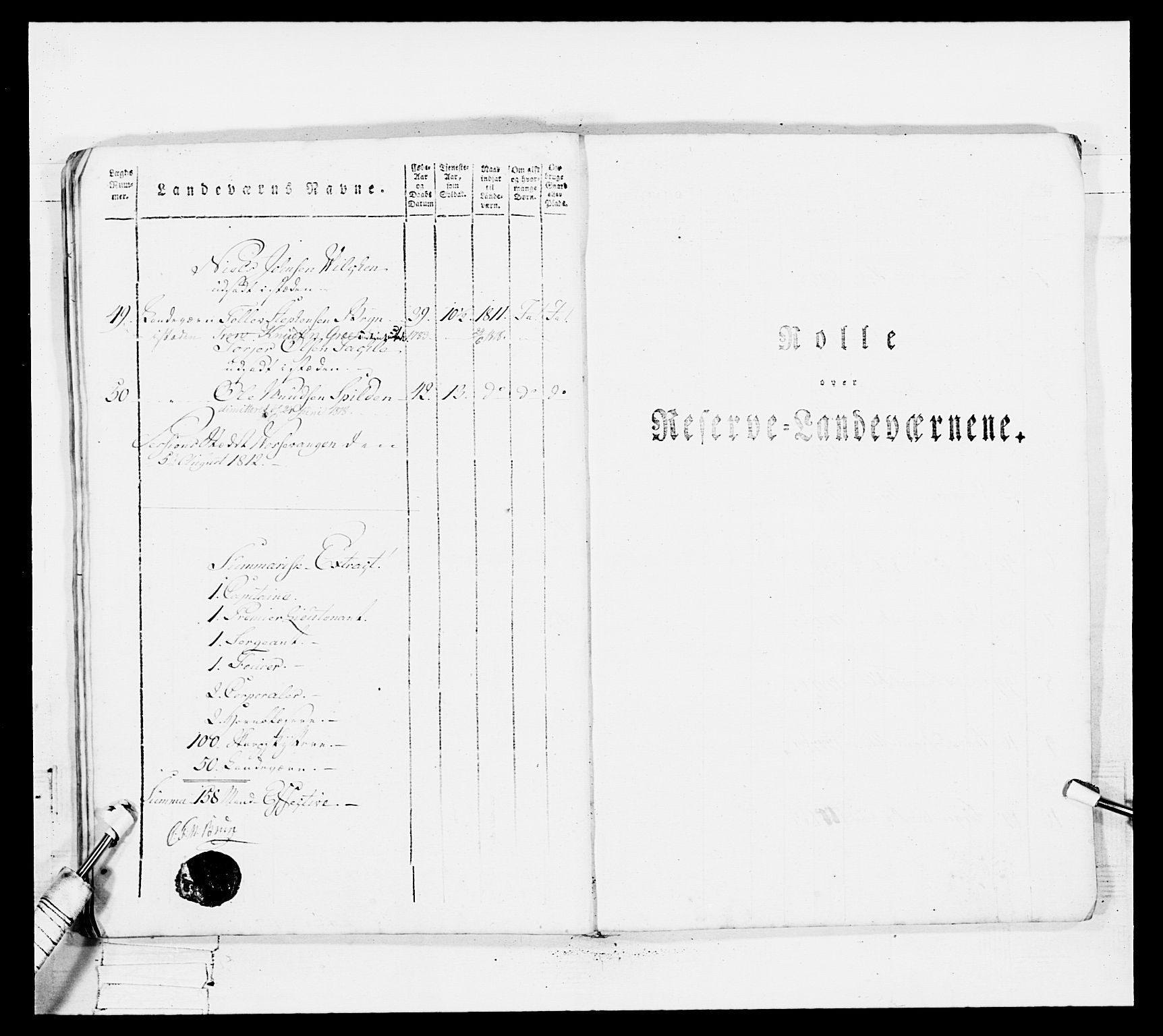 Generalitets- og kommissariatskollegiet, Det kongelige norske kommissariatskollegium, AV/RA-EA-5420/E/Eh/L0100: Bergenhusiske skarpskytterbataljon, 1812, p. 325