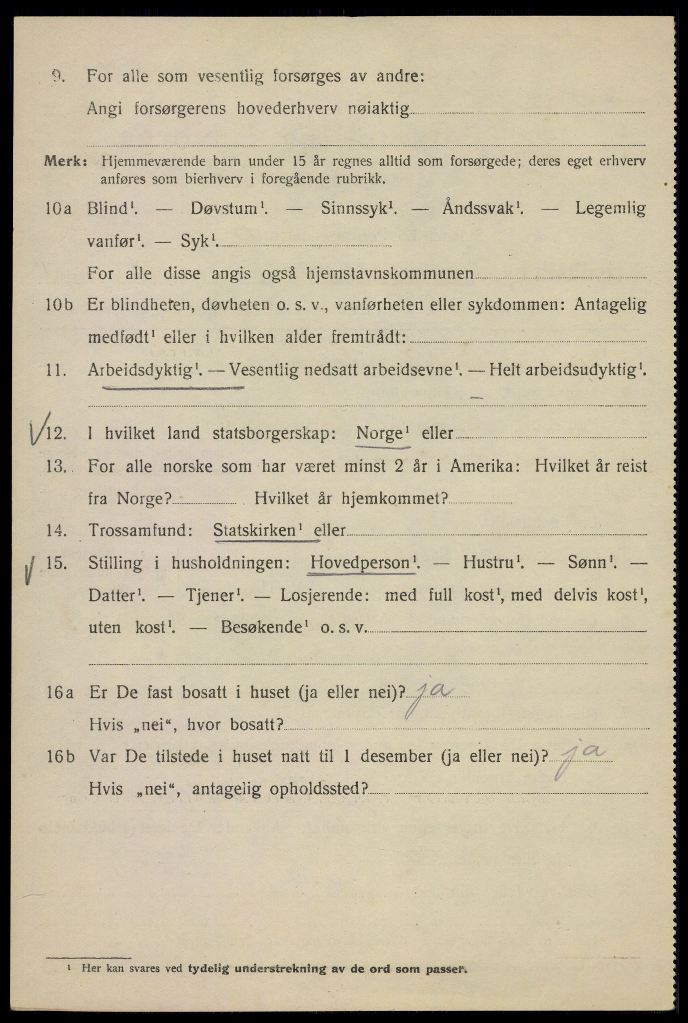 SAO, 1920 census for Kristiania, 1920, p. 330010