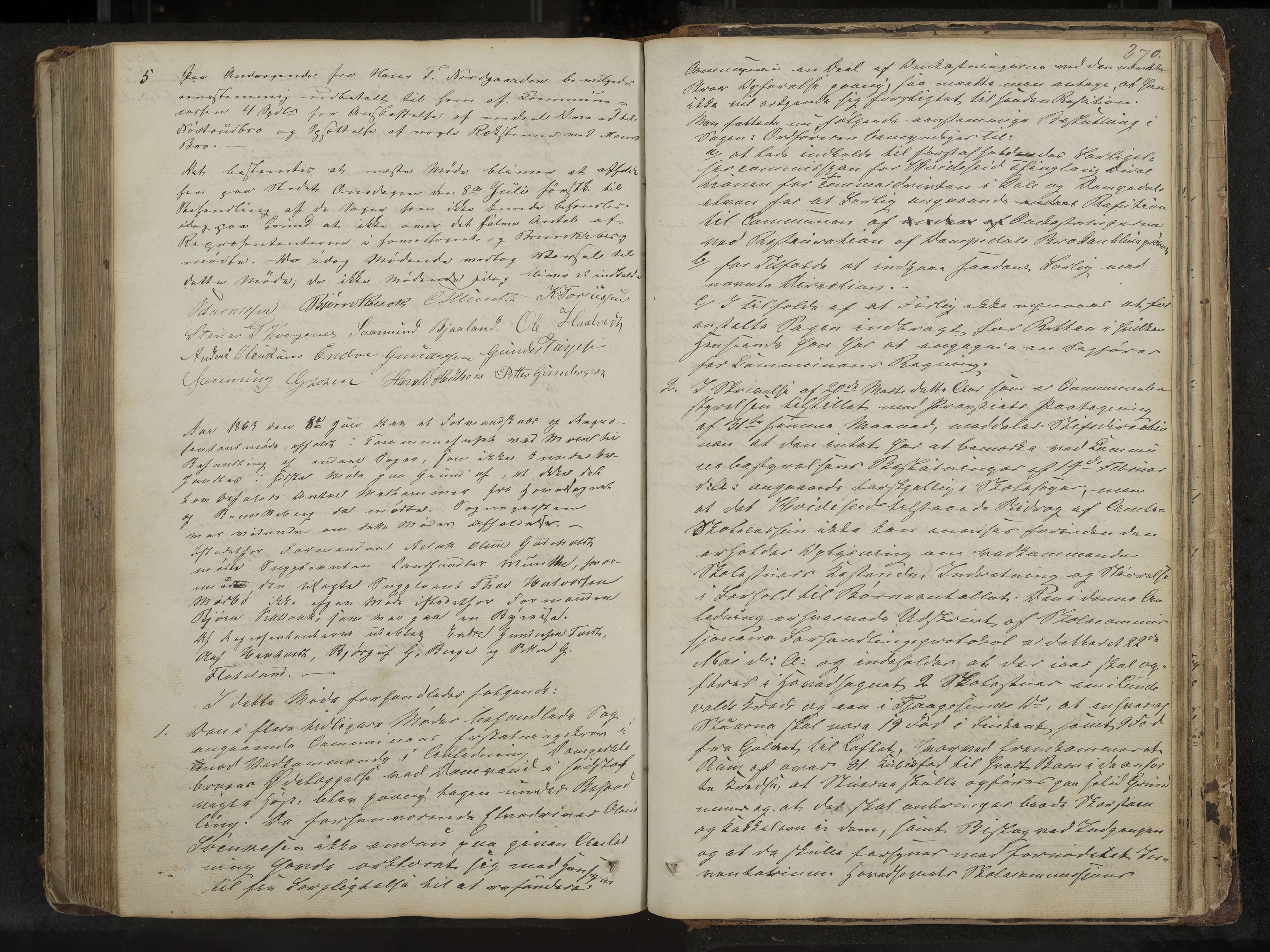 Kviteseid formannskap og sentraladministrasjon, IKAK/0829021/A/Aa/L0001: Møtebok med register, 1837-1866, p. 270