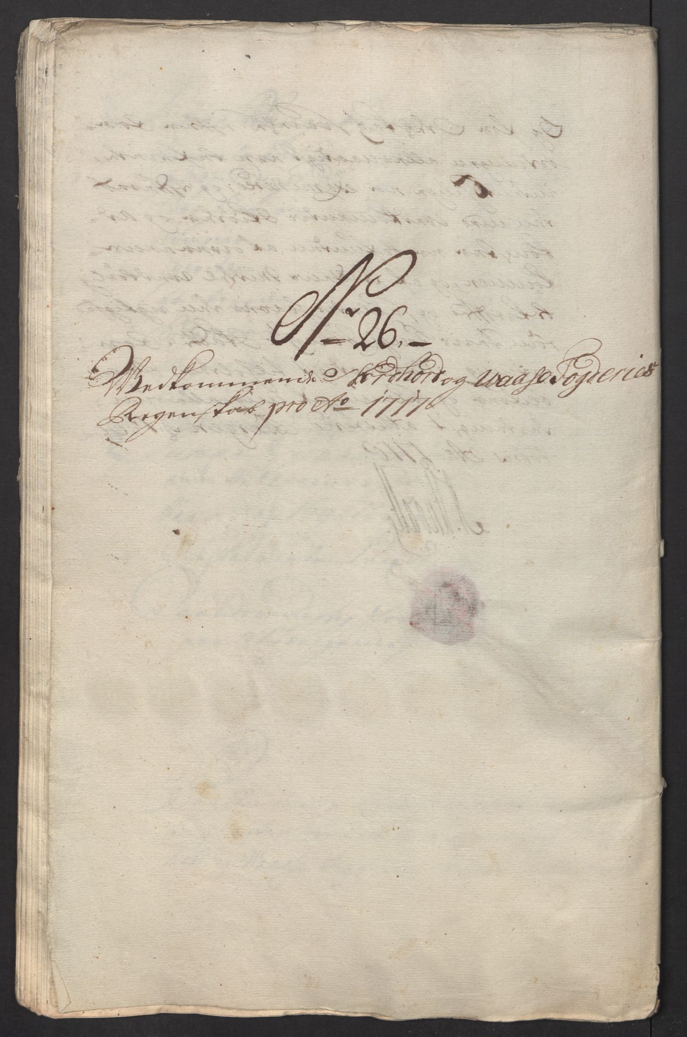 Rentekammeret inntil 1814, Reviderte regnskaper, Fogderegnskap, AV/RA-EA-4092/R51/L3201: Fogderegnskap Nordhordland og Voss, 1717, p. 204