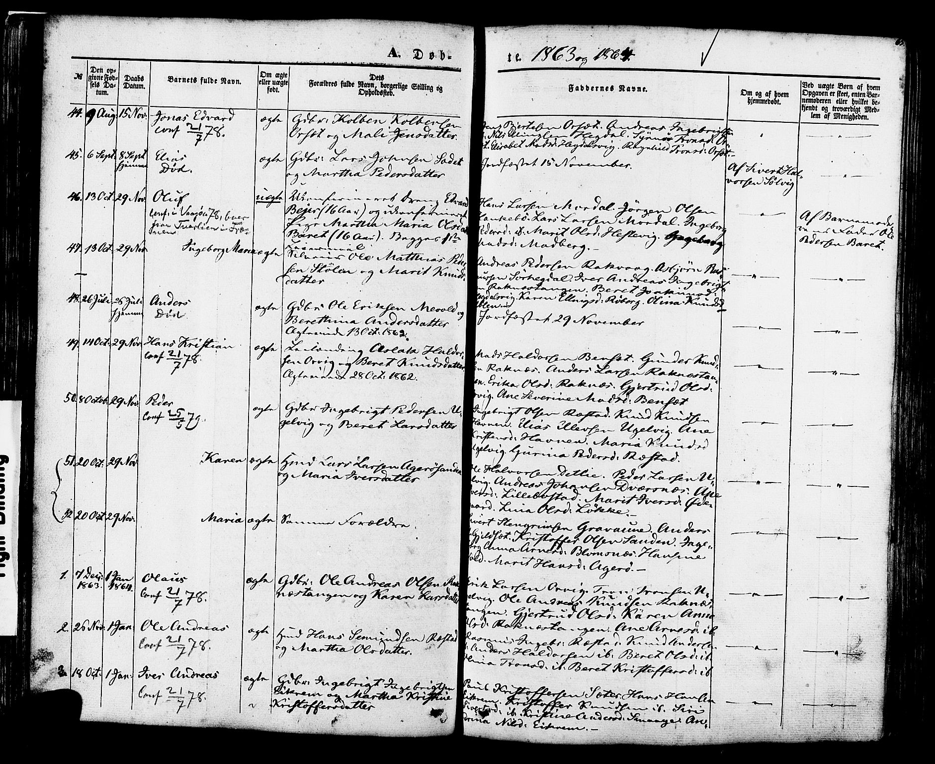 Ministerialprotokoller, klokkerbøker og fødselsregistre - Møre og Romsdal, SAT/A-1454/560/L0719: Parish register (official) no. 560A03, 1845-1872, p. 65