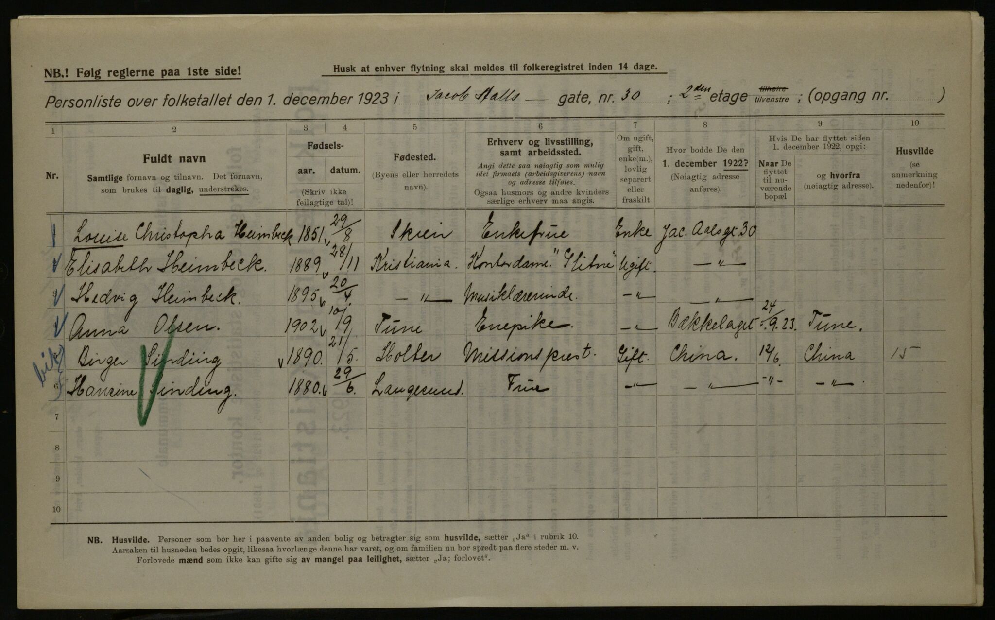 OBA, Municipal Census 1923 for Kristiania, 1923, p. 50353