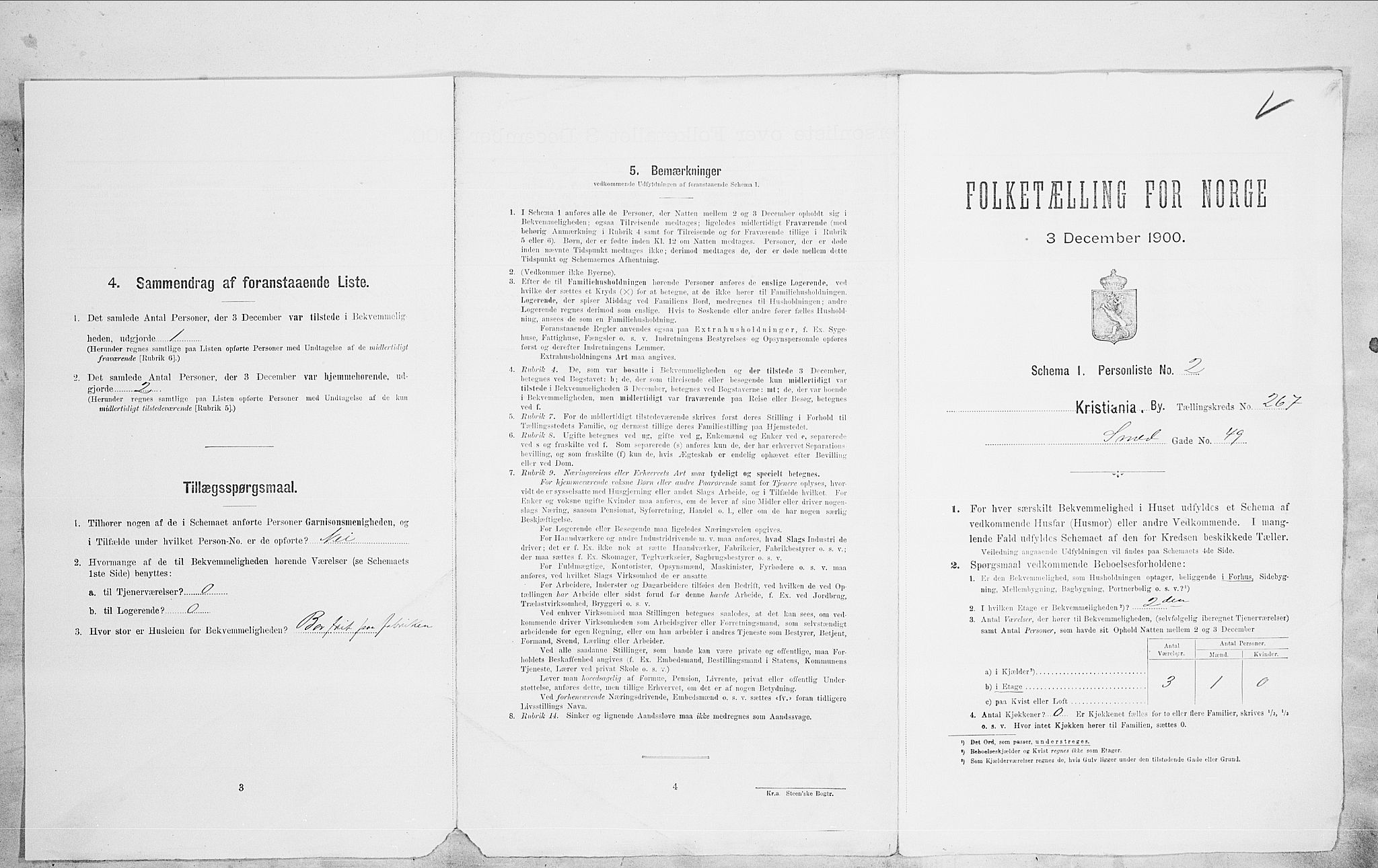 SAO, 1900 census for Kristiania, 1900, p. 87059