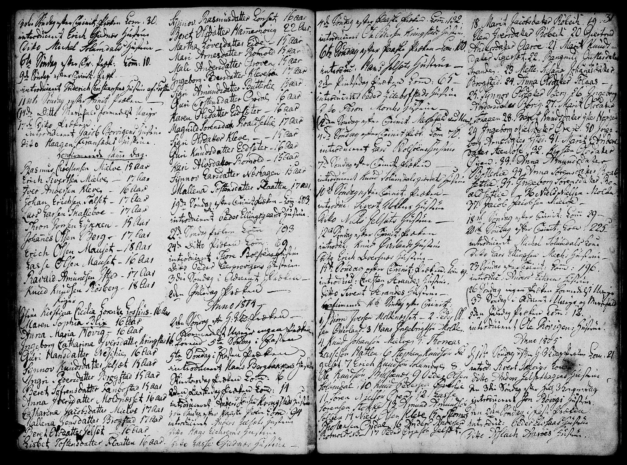 Ministerialprotokoller, klokkerbøker og fødselsregistre - Møre og Romsdal, SAT/A-1454/555/L0649: Parish register (official) no. 555A02 /1, 1795-1821, p. 31
