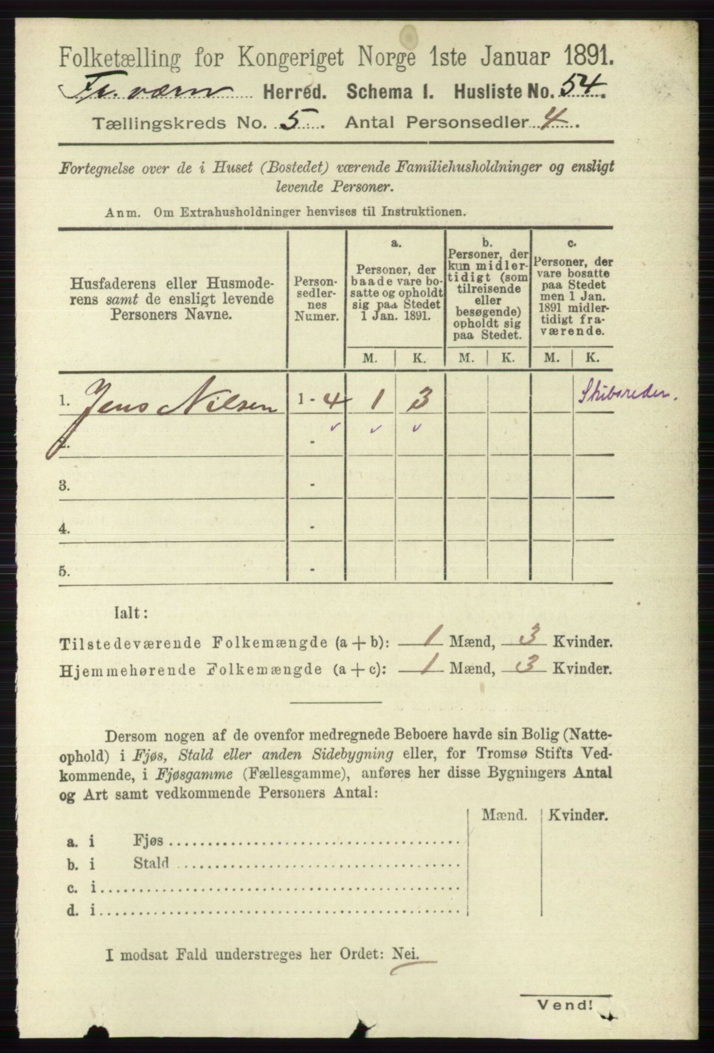 RA, 1891 census for 0798 Fredriksvern, 1891, p. 1029