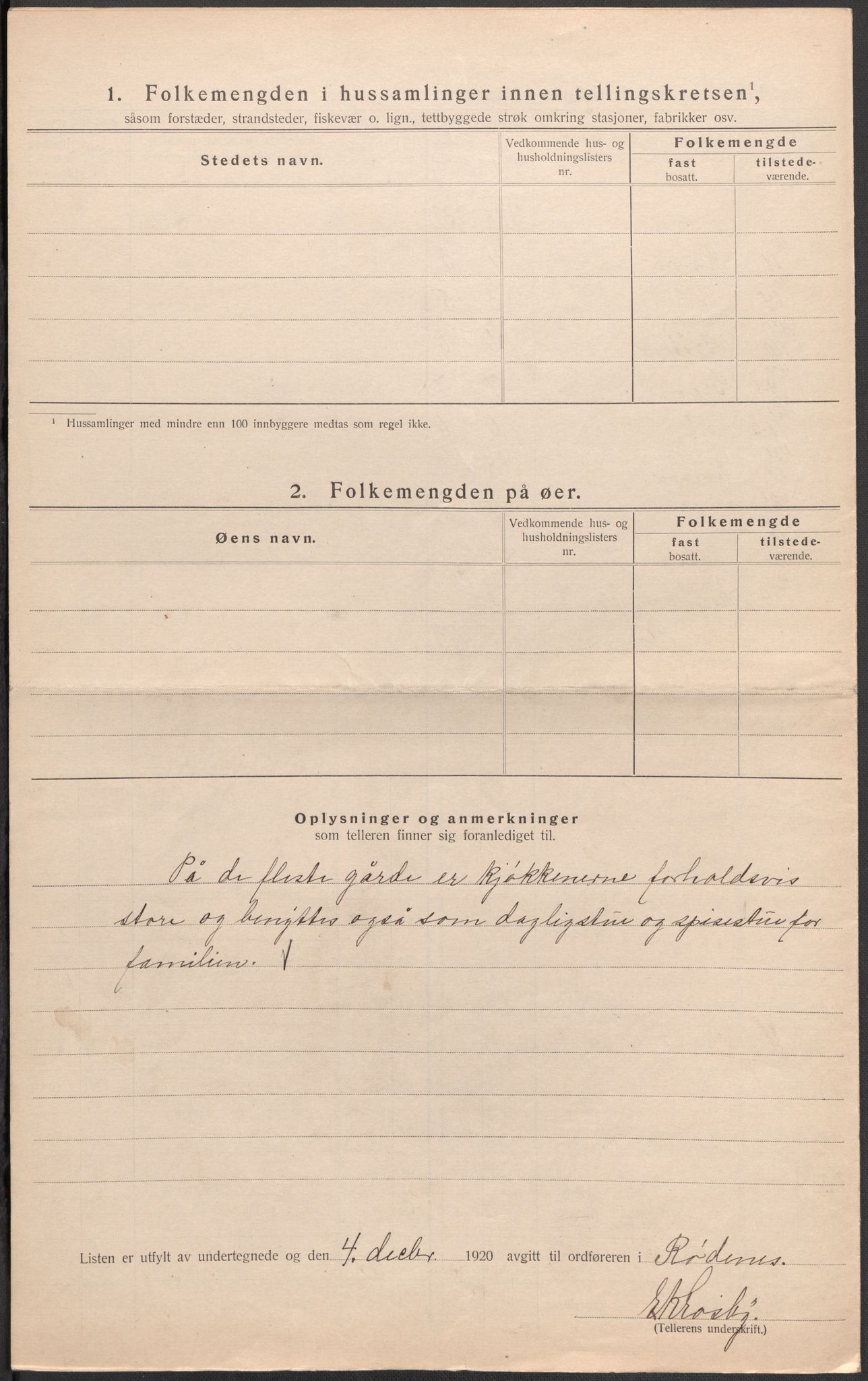 SAO, 1920 census for Rødenes, 1920, p. 17