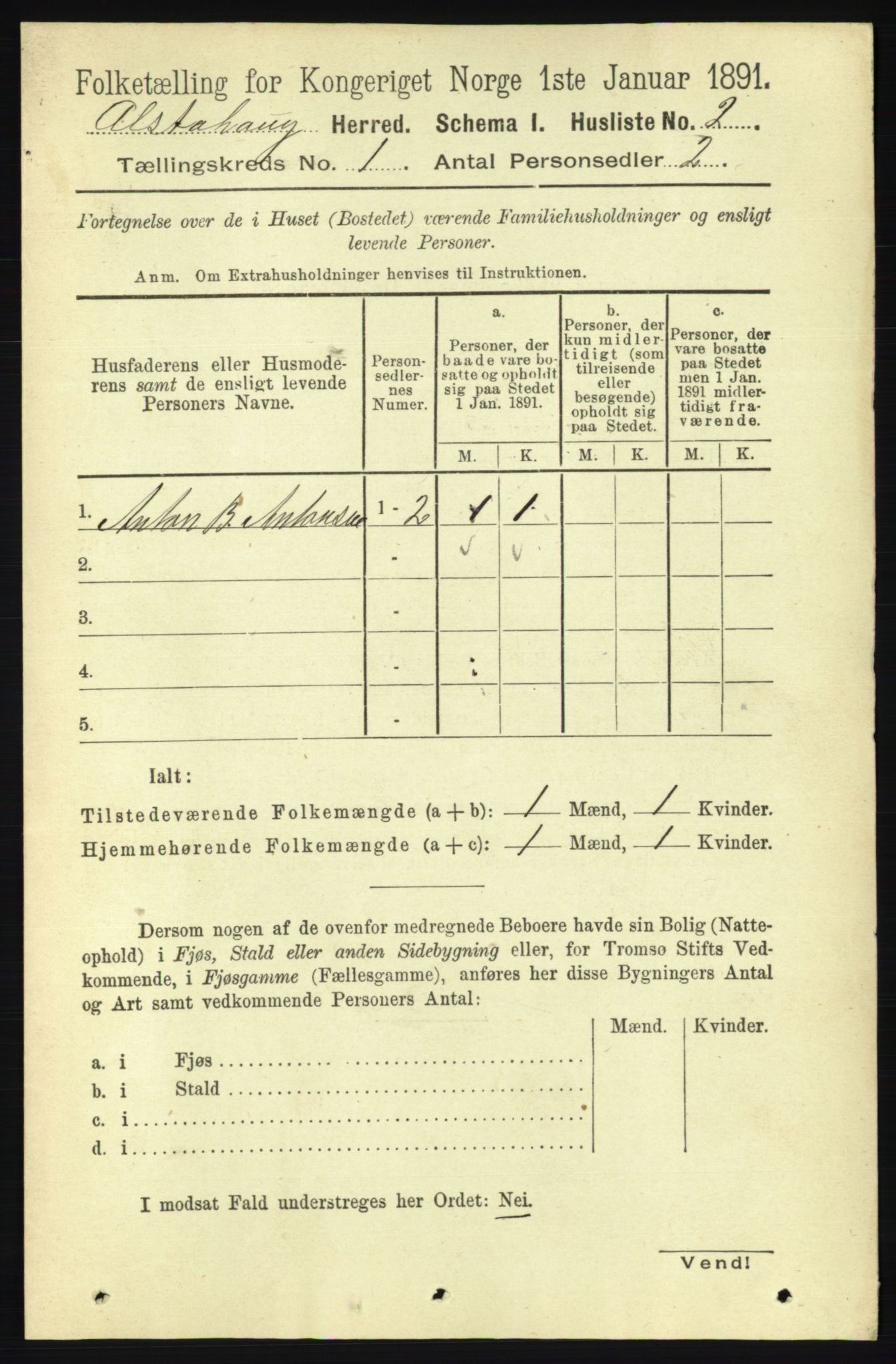 RA, 1891 census for 1820 Alstahaug, 1891, p. 37