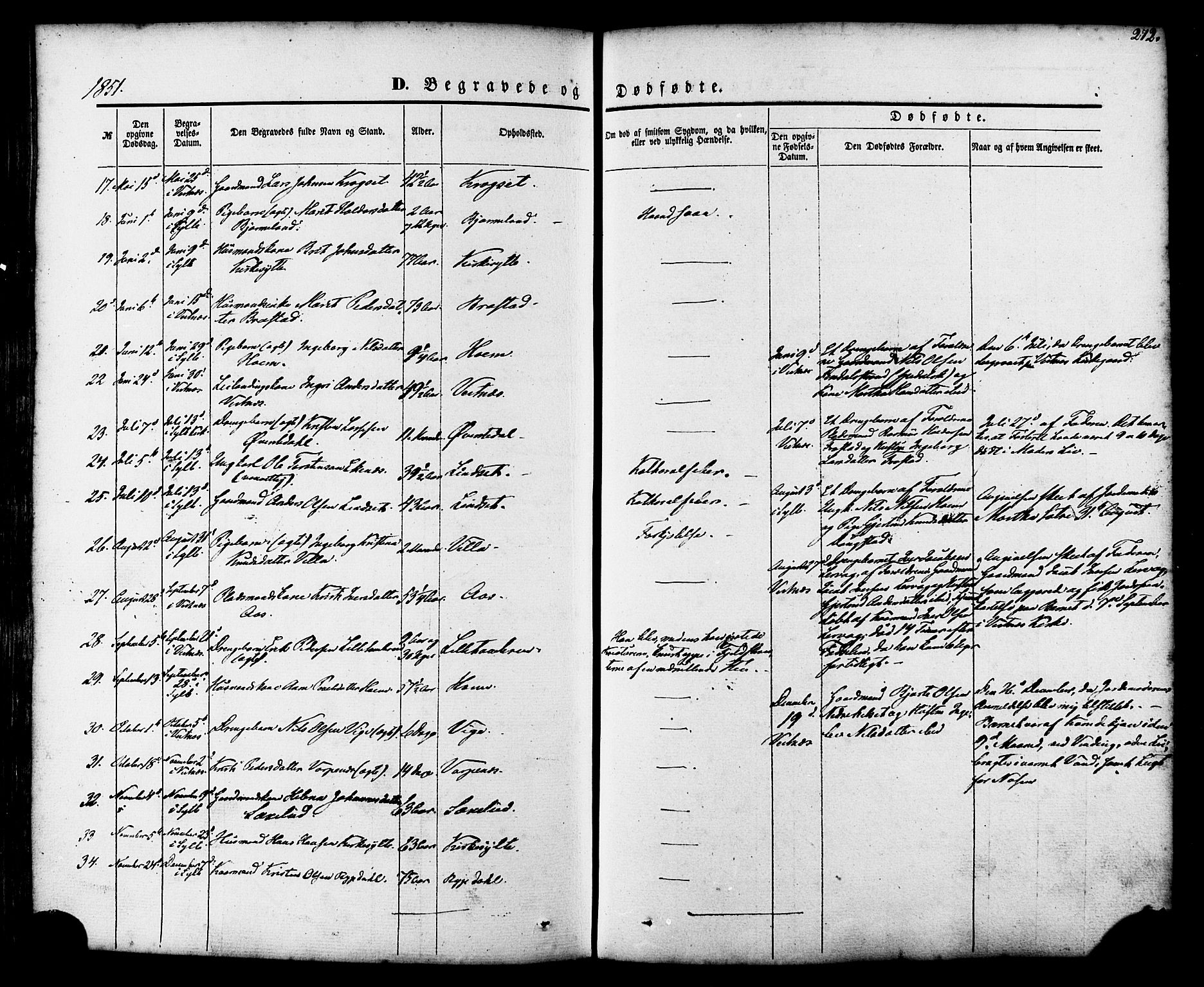 Ministerialprotokoller, klokkerbøker og fødselsregistre - Møre og Romsdal, AV/SAT-A-1454/539/L0529: Parish register (official) no. 539A02, 1848-1872, p. 272