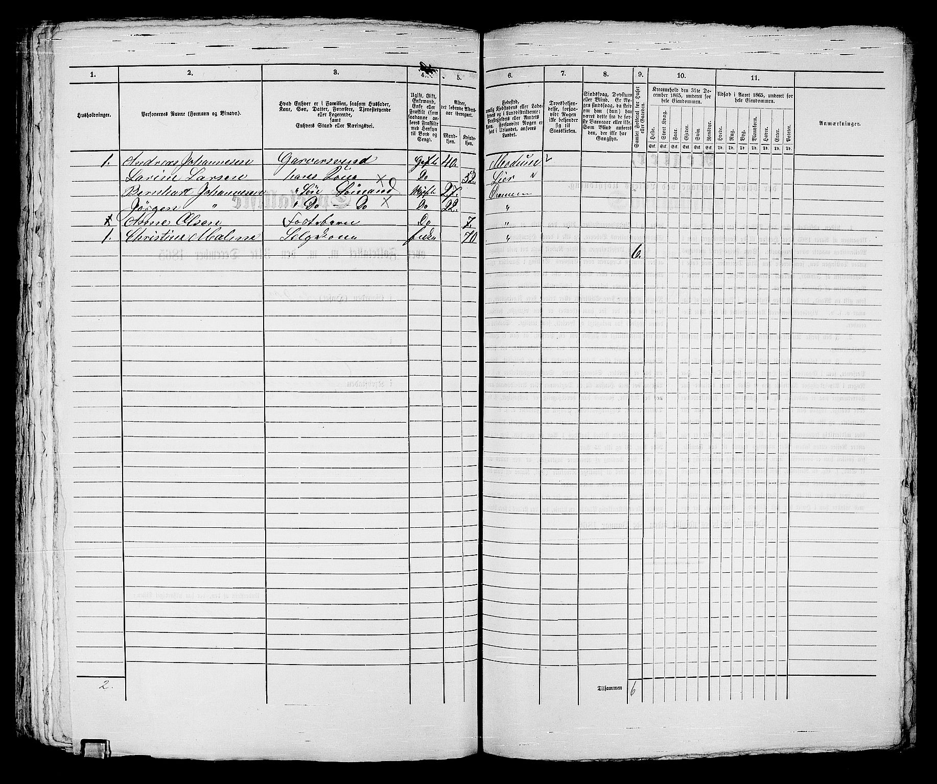 RA, 1865 census for Strømsø in Drammen, 1865, p. 330