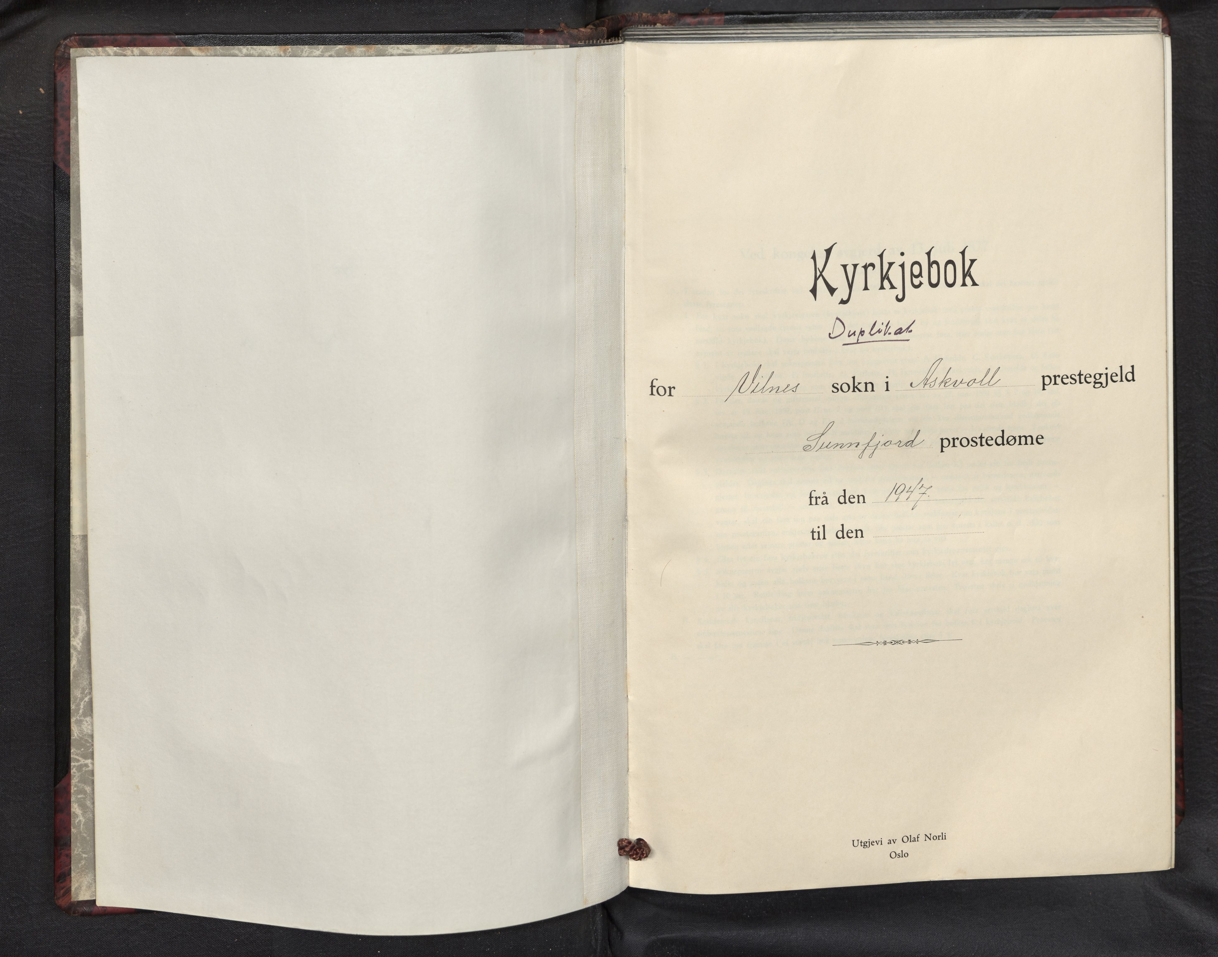 Askvoll sokneprestembete, SAB/A-79501/H/Hab/Habb/L0003: Parish register (copy) no. B 3, 1940-1971