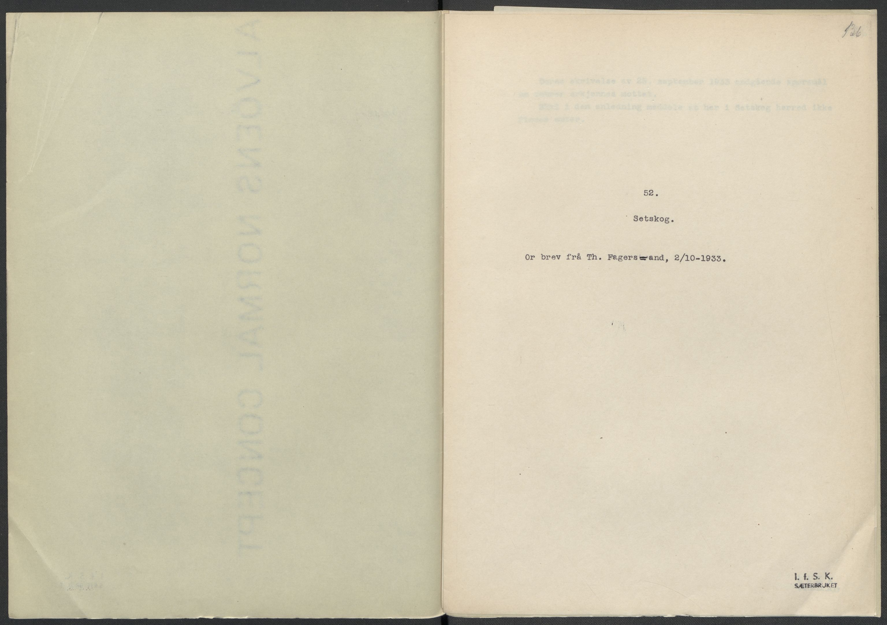 Instituttet for sammenlignende kulturforskning, AV/RA-PA-0424/F/Fc/L0002/0002: Eske B2: / Akershus (perm II), 1932-1936, p. 136