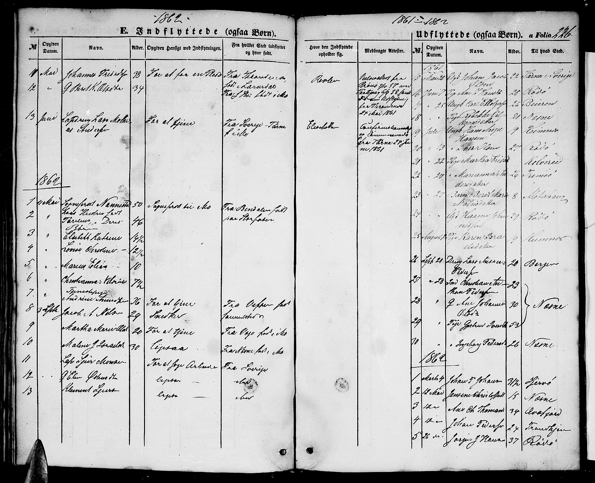 Ministerialprotokoller, klokkerbøker og fødselsregistre - Nordland, SAT/A-1459/827/L0414: Parish register (copy) no. 827C03, 1853-1865, p. 226