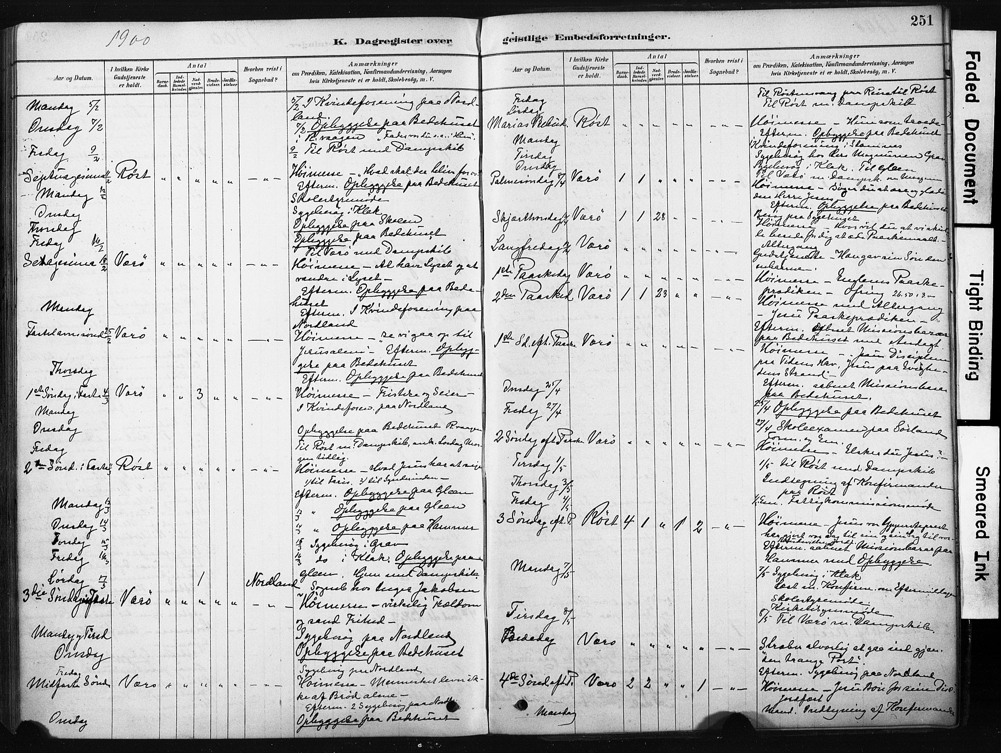 Ministerialprotokoller, klokkerbøker og fødselsregistre - Nordland, AV/SAT-A-1459/808/L0128: Parish register (official) no. 808A01, 1880-1902, p. 251