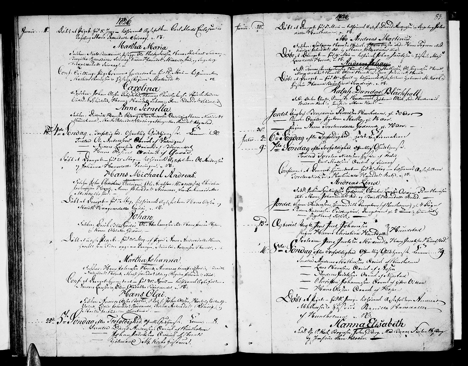 Ministerialprotokoller, klokkerbøker og fødselsregistre - Nordland, SAT/A-1459/801/L0005: Parish register (official) no. 801A05, 1818-1834, p. 83