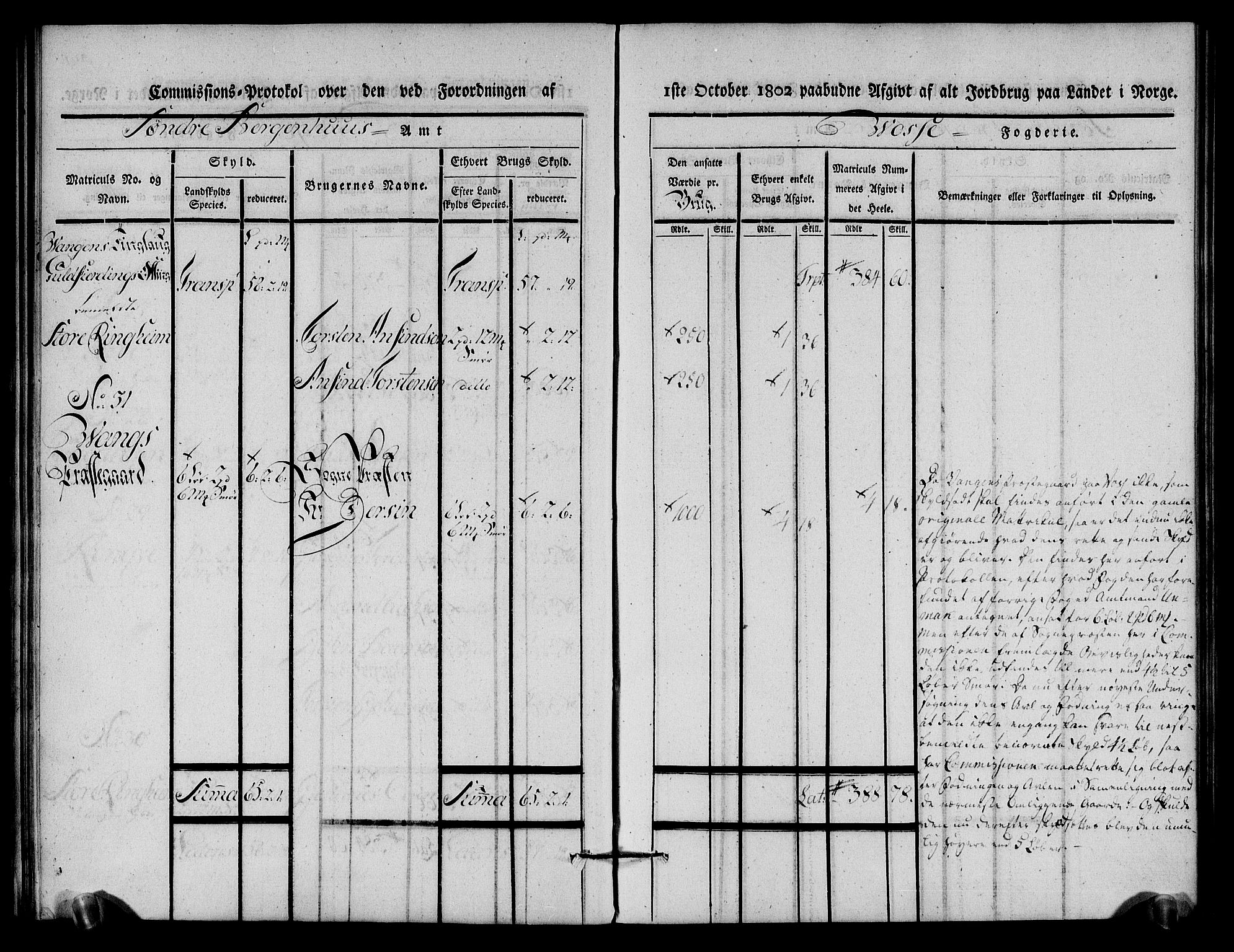 Rentekammeret inntil 1814, Realistisk ordnet avdeling, AV/RA-EA-4070/N/Ne/Nea/L0112: Nordhordland og Voss fogderi. Kommisjonsprotokoll for Voss, 1803, p. 41