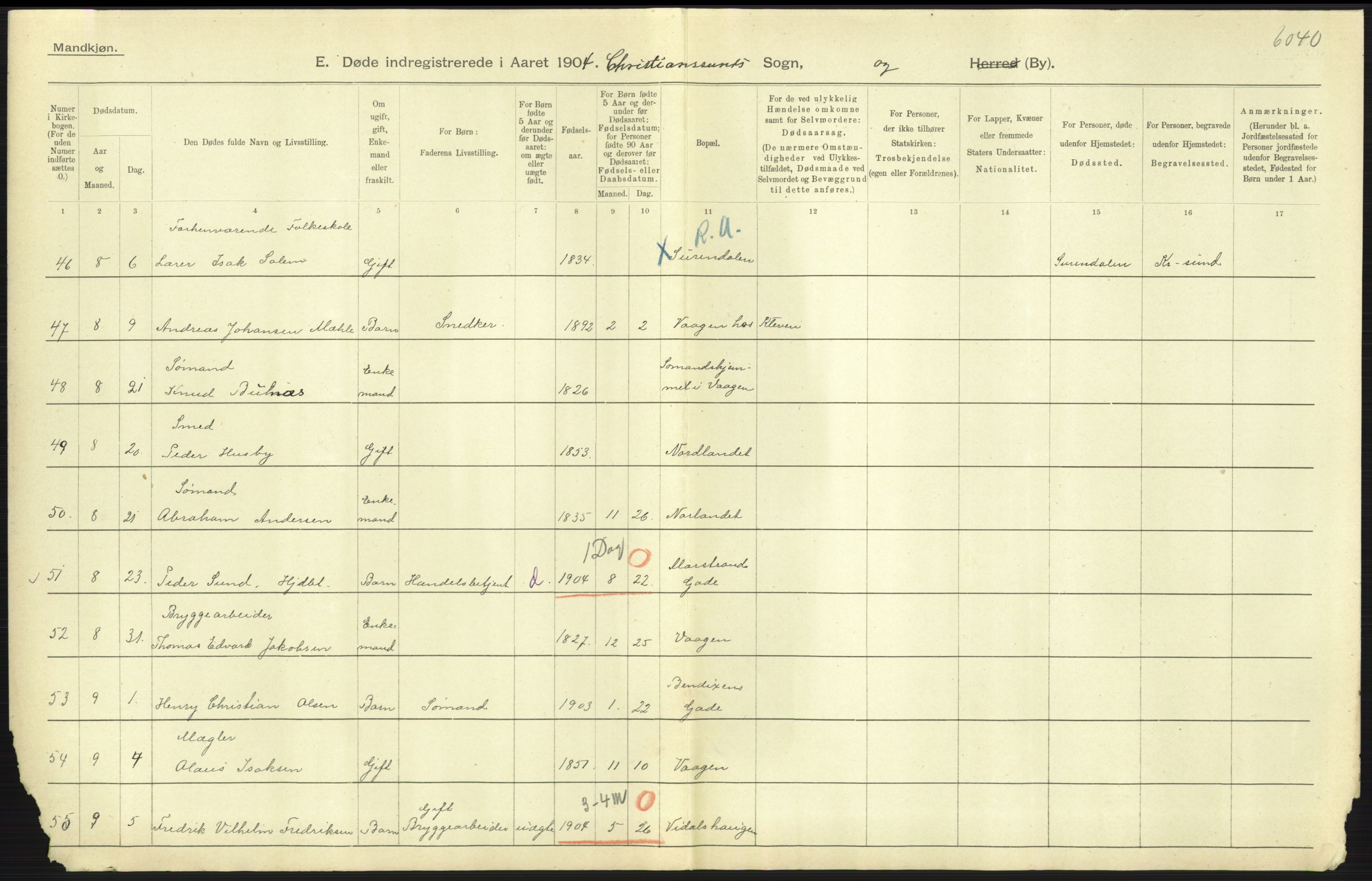 Statistisk sentralbyrå, Sosiodemografiske emner, Befolkning, AV/RA-S-2228/D/Df/Dfa/Dfab/L0016: Romsdals amt: Fødte, gifte, døde., 1904, p. 1123