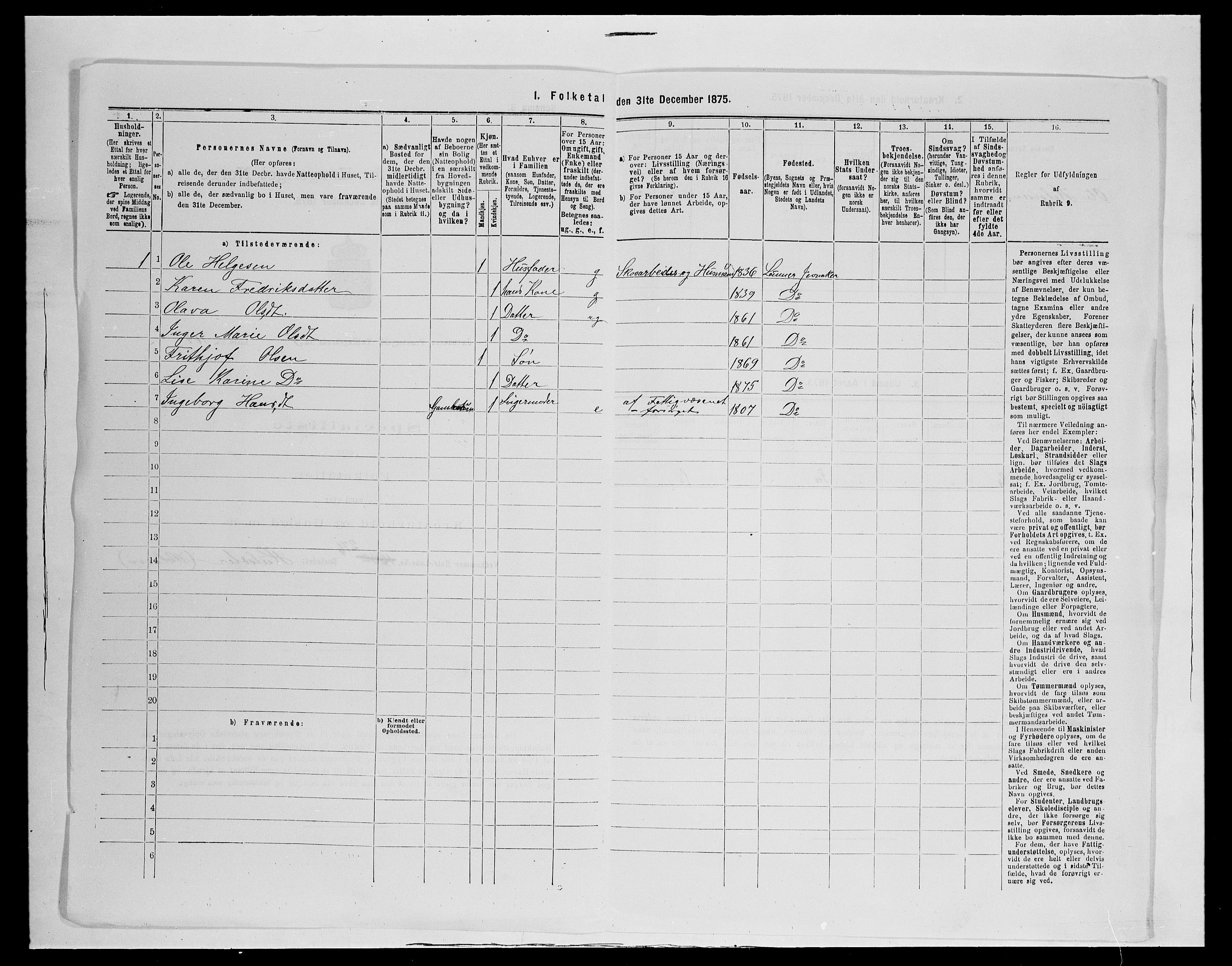 SAH, 1875 census for 0532P Jevnaker, 1875, p. 1015