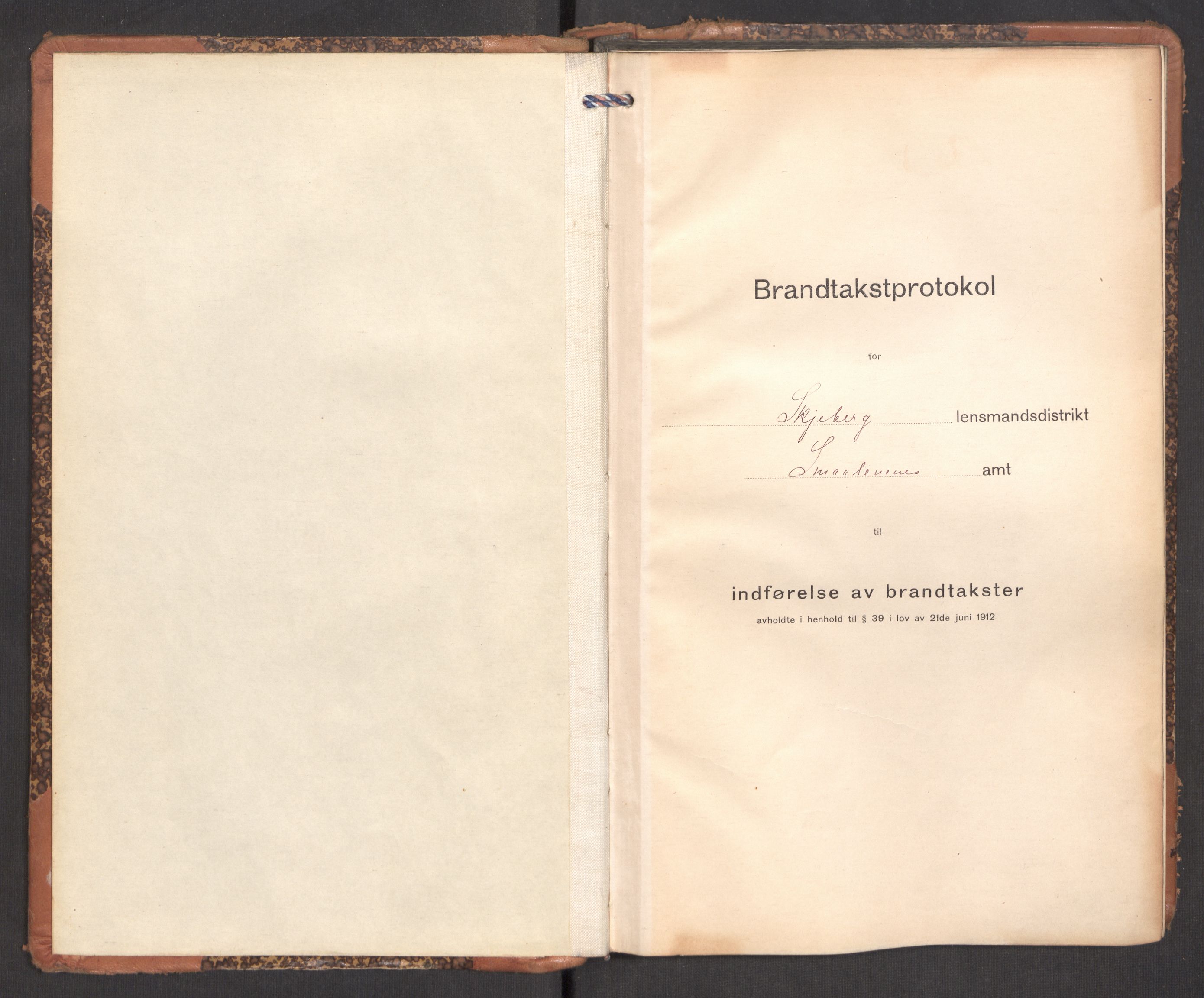 Norges brannkasse, branntakster Skjeberg, AV/SAO-A-11372/F/Fb/L0005: Branntakstprotokoll, 1914-1916