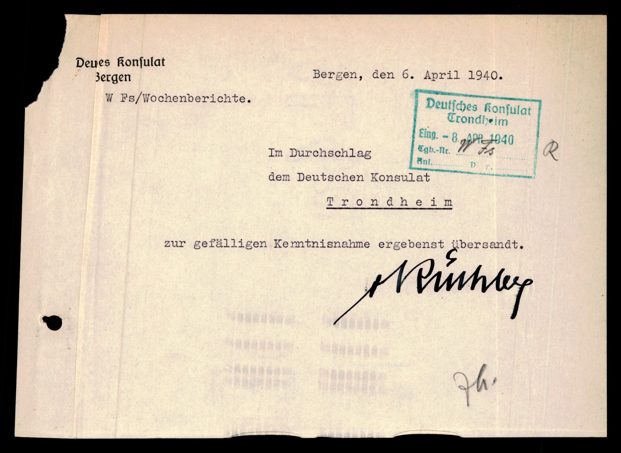 Forsvarets Overkommando. 2 kontor. Arkiv 11.4. Spredte tyske arkivsaker, AV/RA-RAFA-7031/D/Dar/Darc/L0021: FO.II. Tyske konsulater, 1929-1940, p. 722