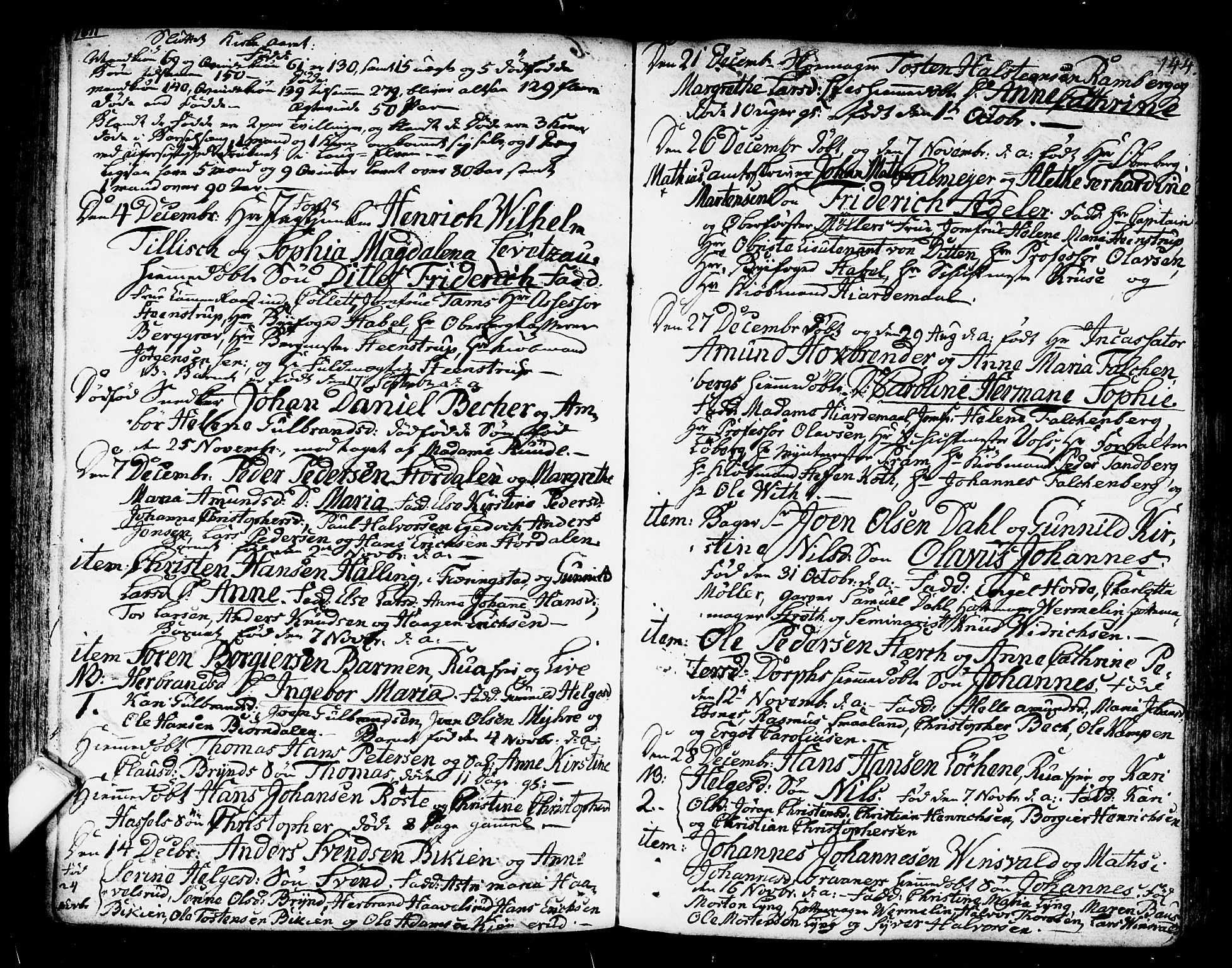 Kongsberg kirkebøker, SAKO/A-22/F/Fa/L0007: Parish register (official) no. I 7, 1795-1816, p. 144