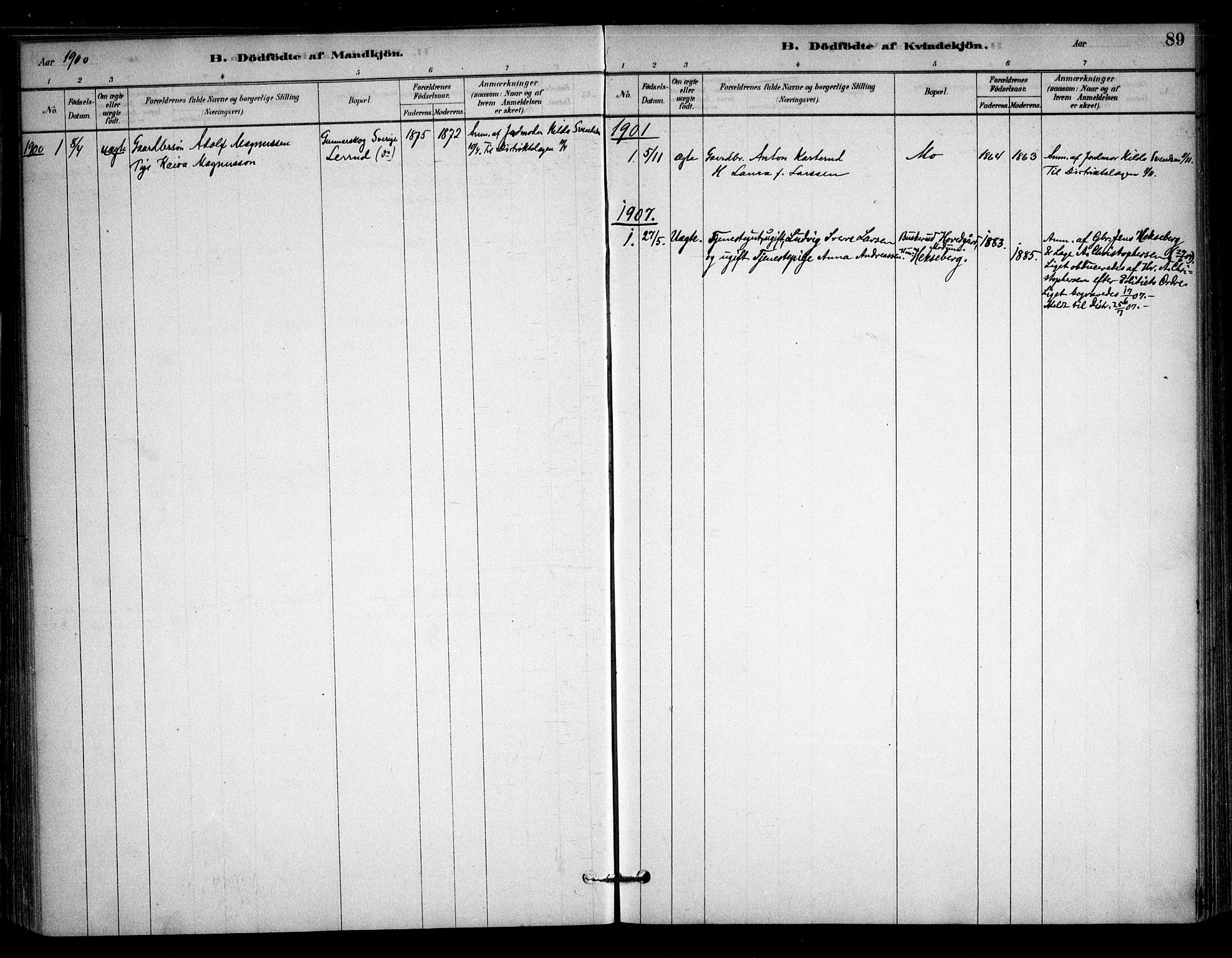 Sørum prestekontor Kirkebøker, SAO/A-10303/F/Fb/L0001: Parish register (official) no. II 1, 1878-1915, p. 89