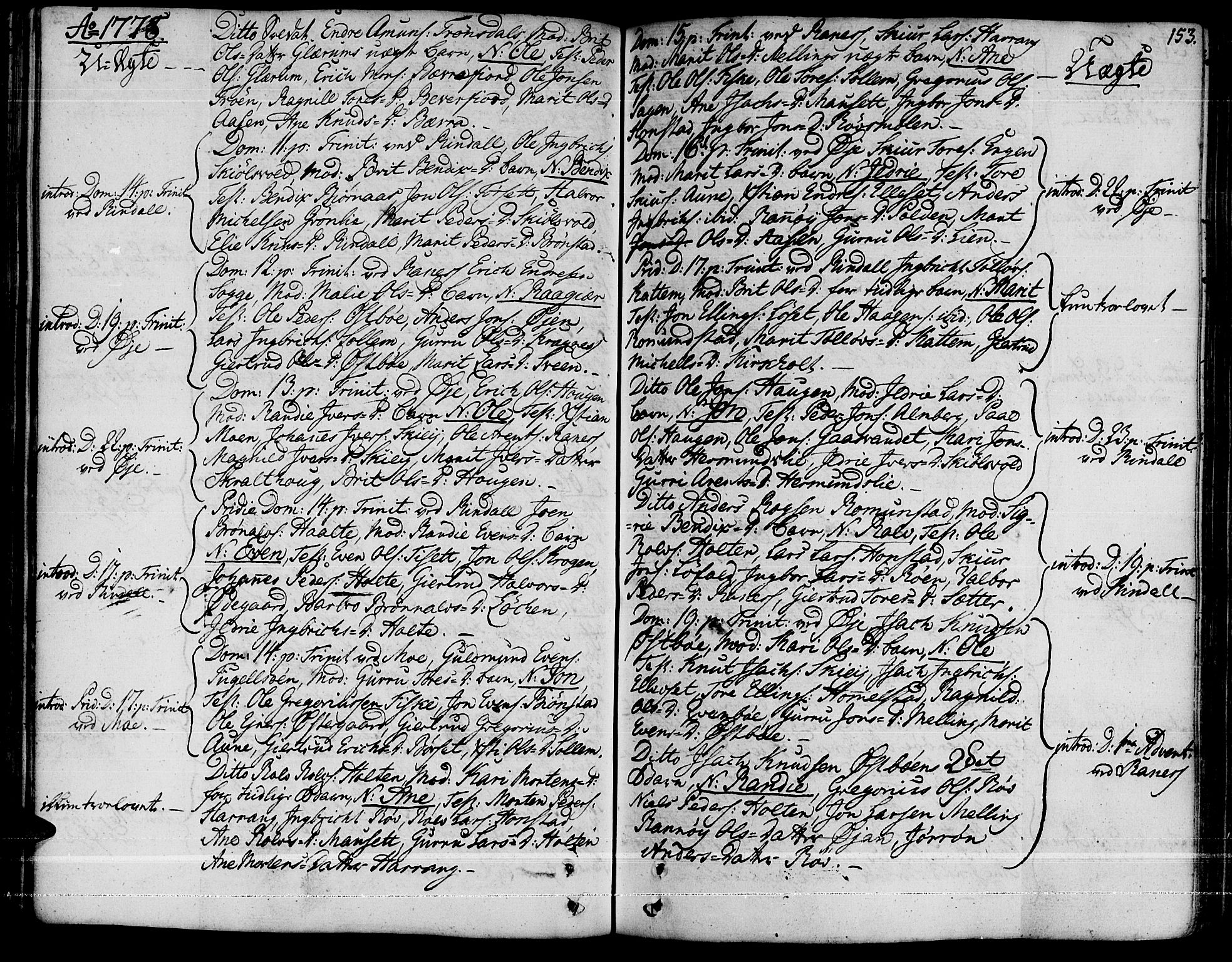 Ministerialprotokoller, klokkerbøker og fødselsregistre - Møre og Romsdal, AV/SAT-A-1454/595/L1039: Parish register (official) no. 595A01, 1750-1796, p. 153