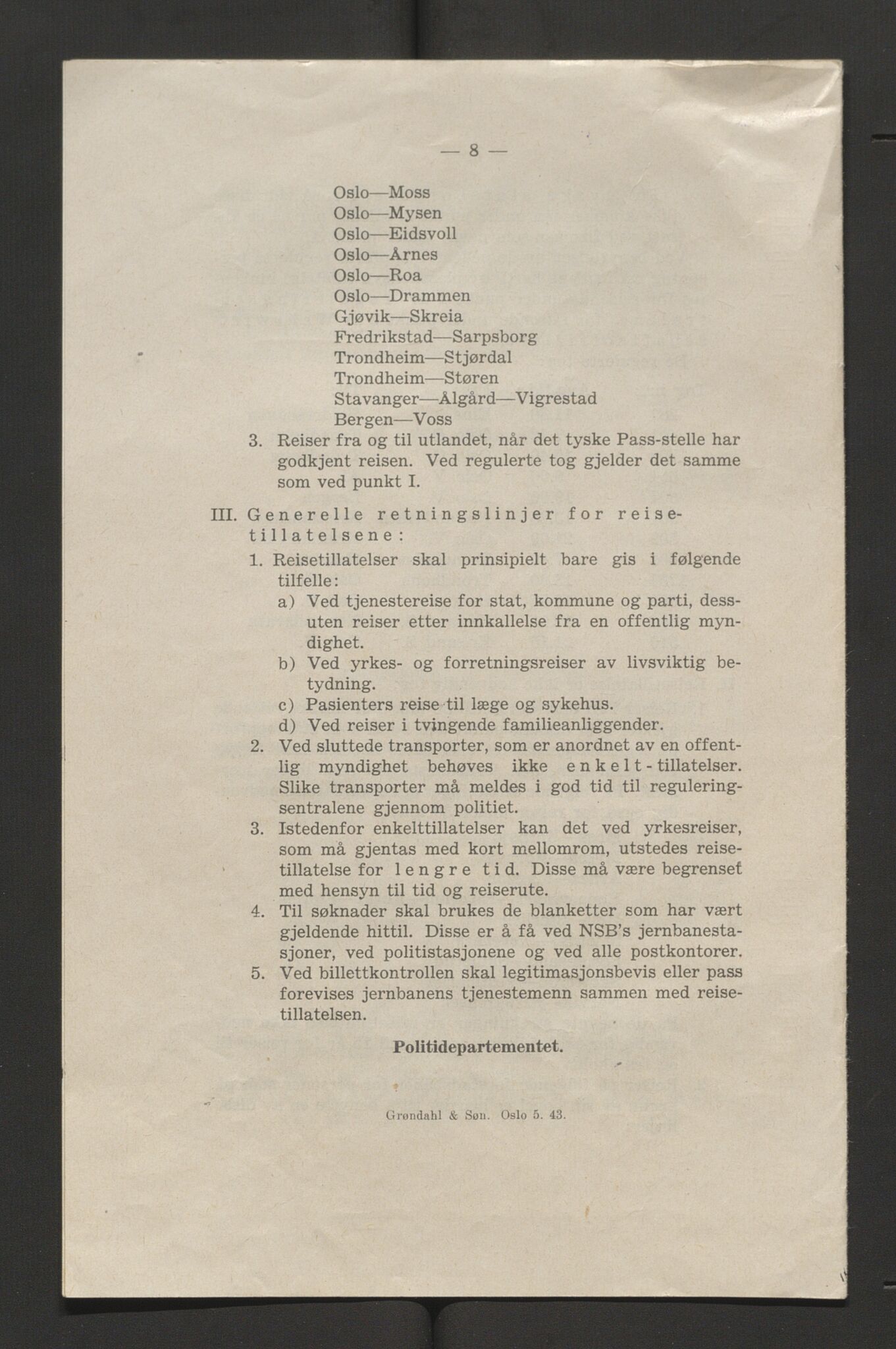 Glemmen lensmannskontor, AV/SAO-A-10123/I/Ic/Ica/L0002: Protokoll over utstedte nordiske reisekort (1939-1940) og utstedte reisetillatelser med jernbanen (1943), 1939-1943