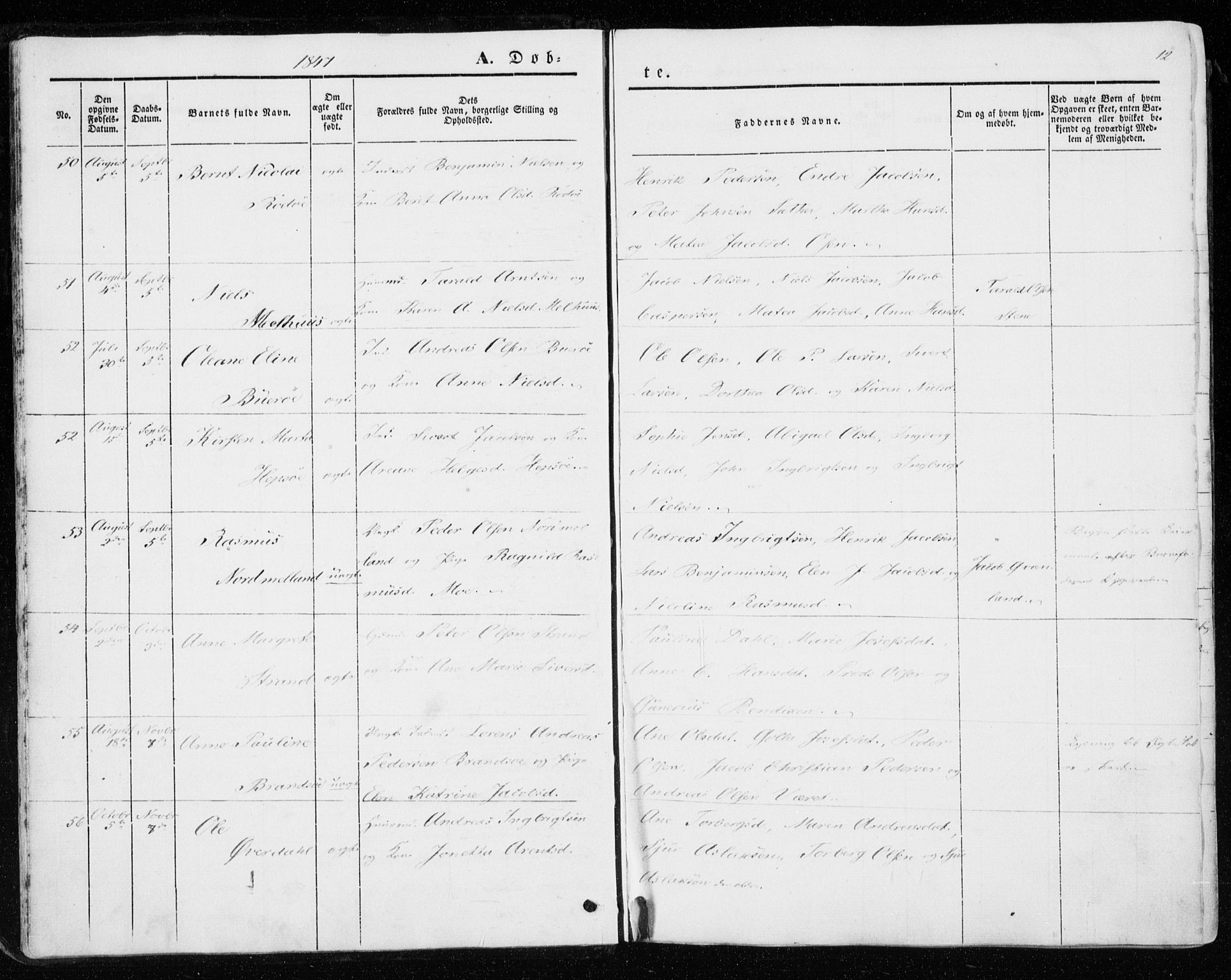 Ministerialprotokoller, klokkerbøker og fødselsregistre - Sør-Trøndelag, AV/SAT-A-1456/657/L0704: Parish register (official) no. 657A05, 1846-1857, p. 12