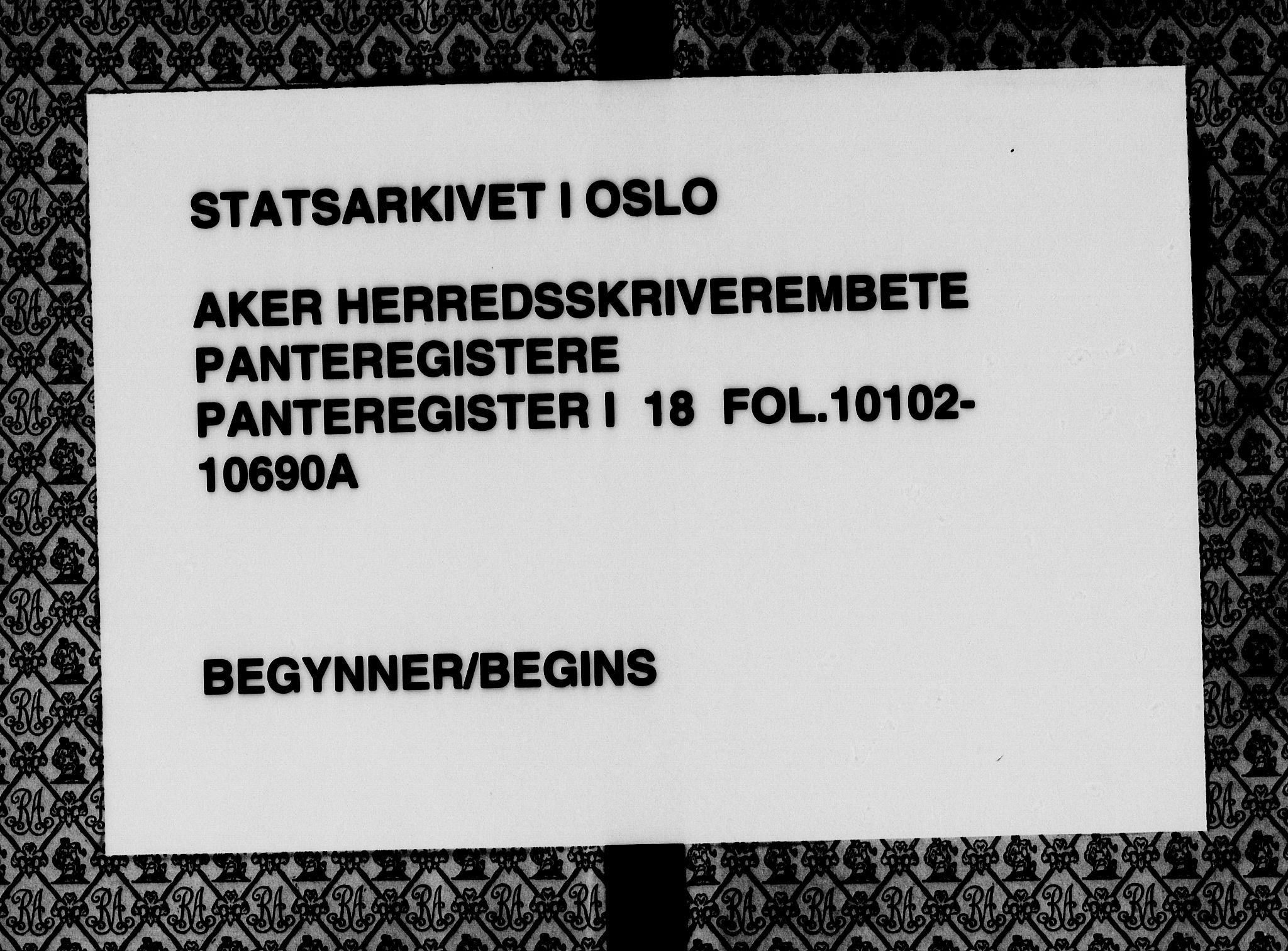 Aker herredsskriveri, SAO/A-10896/G/Ga/Gab/Gaba/L0018: Mortgage register no. I 18, 1892-1950