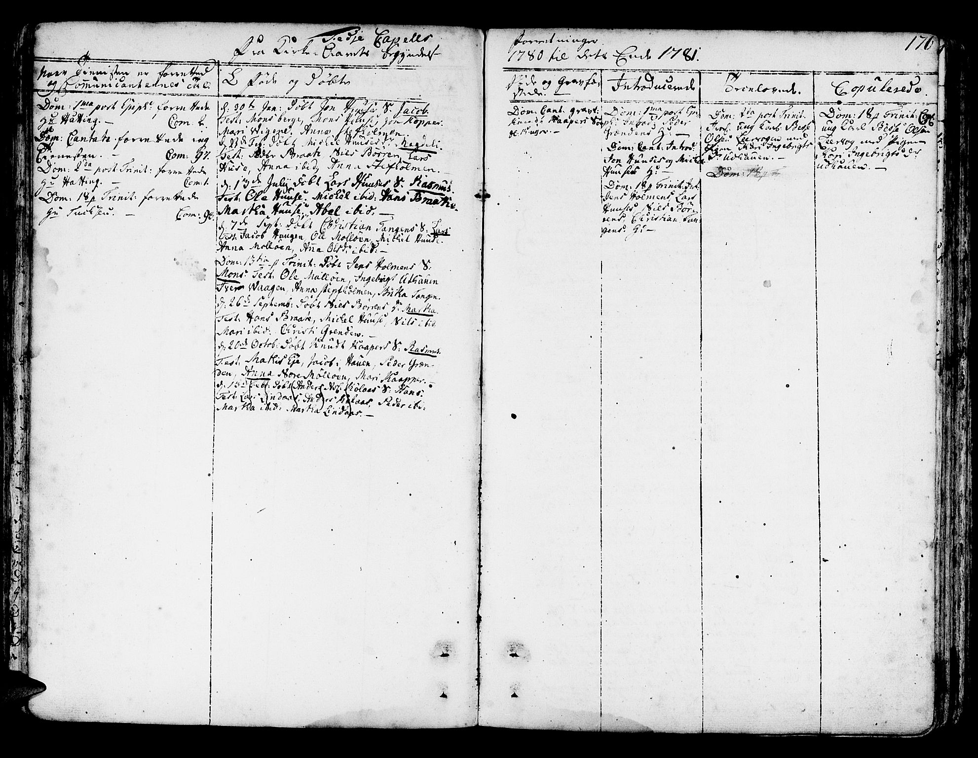 Lindås Sokneprestembete, AV/SAB-A-76701/H/Haa/Haaa/L0004: Parish register (official) no. A 4, 1764-1791, p. 176