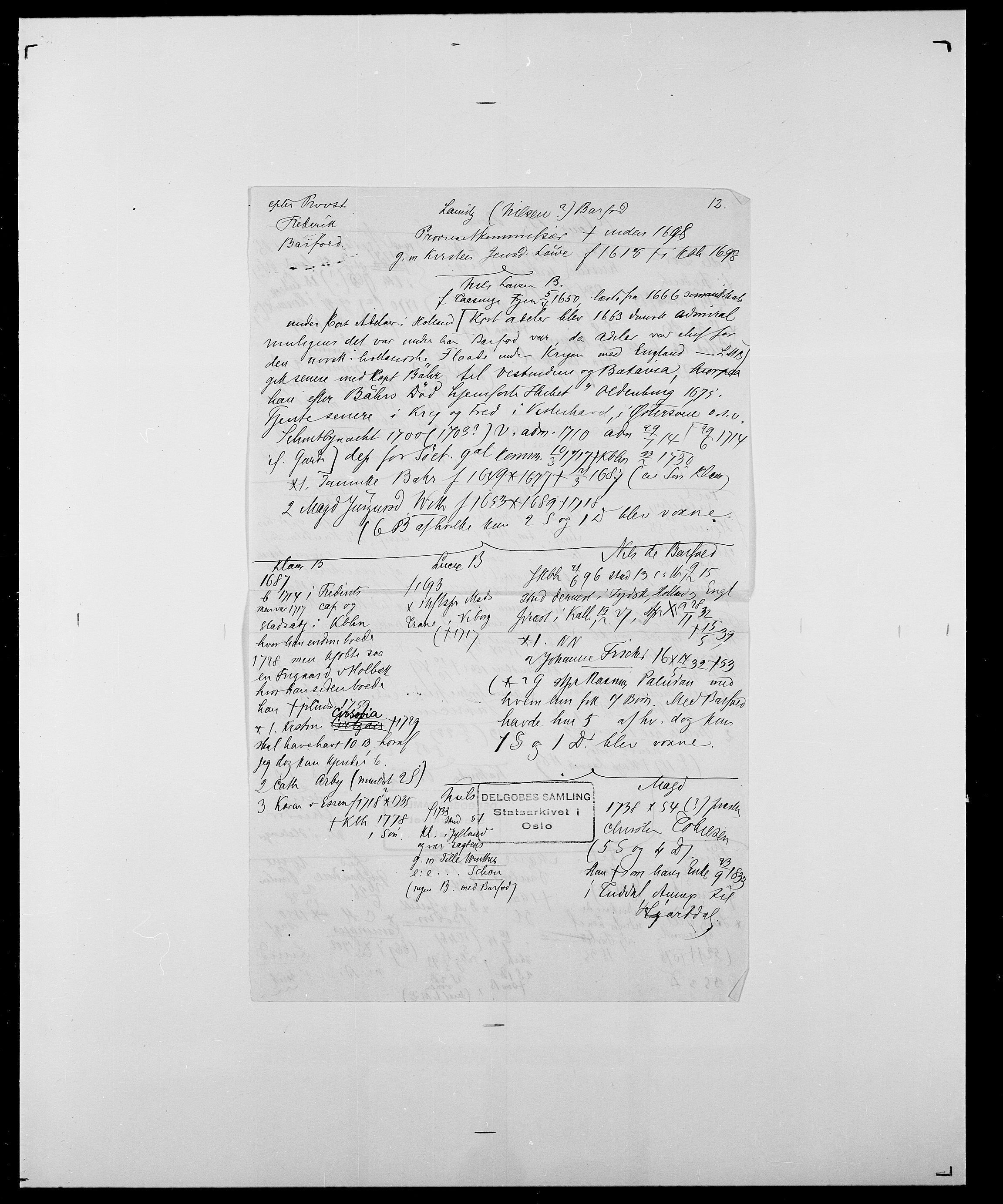 Delgobe, Charles Antoine - samling, AV/SAO-PAO-0038/D/Da/L0003: Barca - Bergen, p. 317