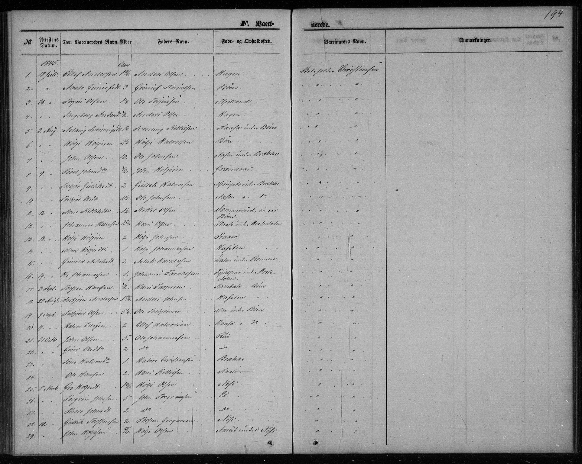 Gransherad kirkebøker, SAKO/A-267/F/Fa/L0002: Parish register (official) no. I 2, 1844-1859, p. 194