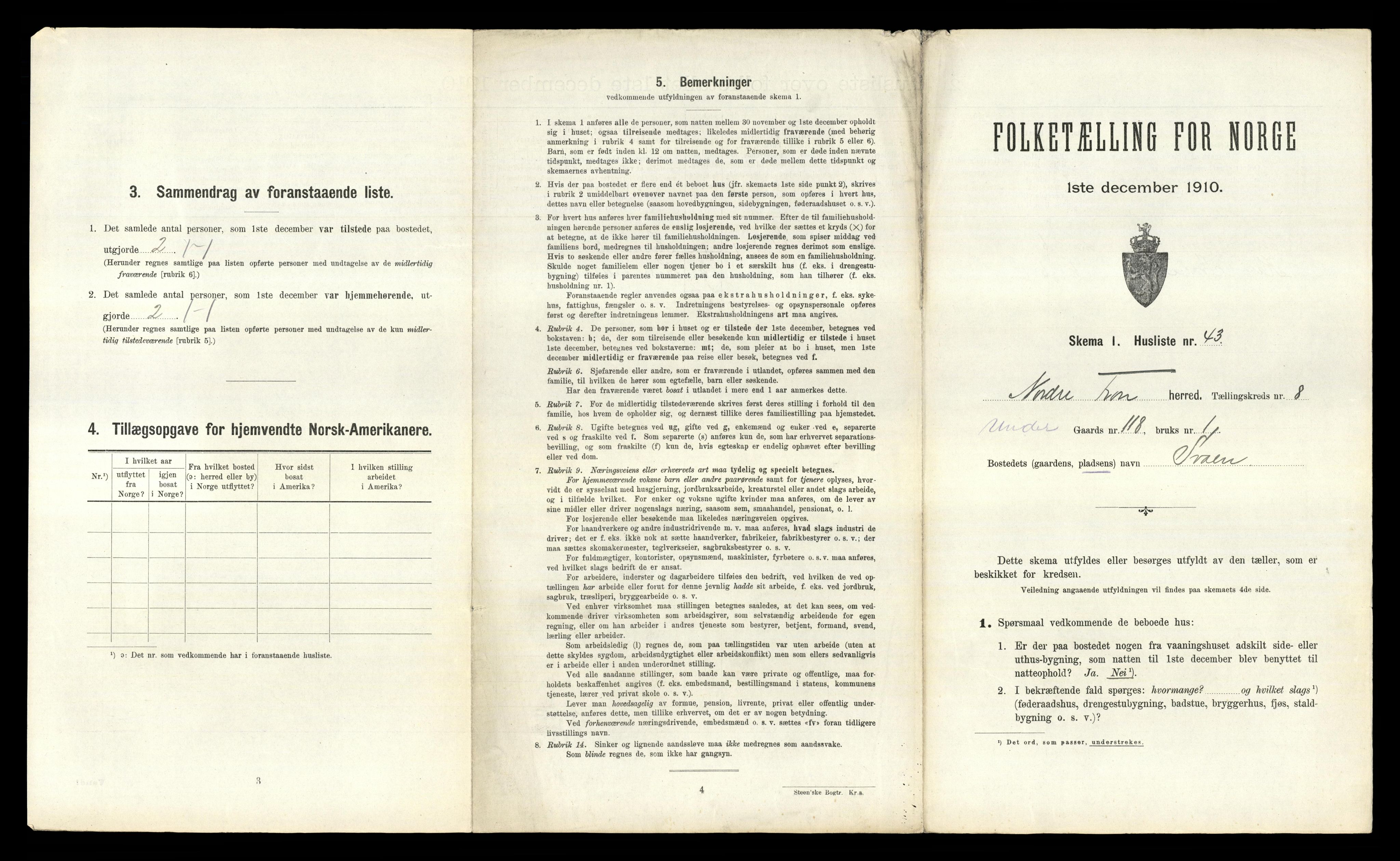 RA, 1910 census for Nord-Fron, 1910, p. 1038