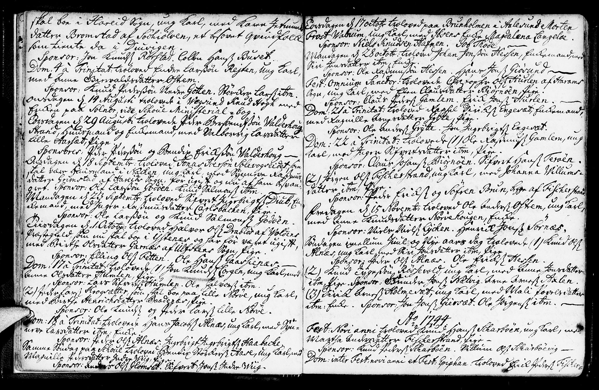 Ministerialprotokoller, klokkerbøker og fødselsregistre - Møre og Romsdal, AV/SAT-A-1454/528/L0391: Parish register (official) no. 528A02, 1739-1761