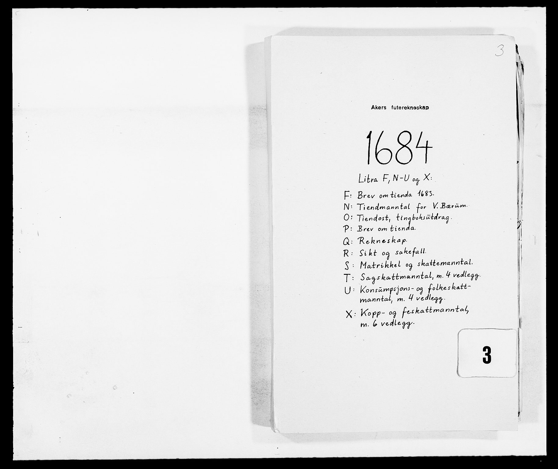 Rentekammeret inntil 1814, Reviderte regnskaper, Fogderegnskap, RA/EA-4092/R08/L0421: Fogderegnskap Aker, 1682-1683, p. 1
