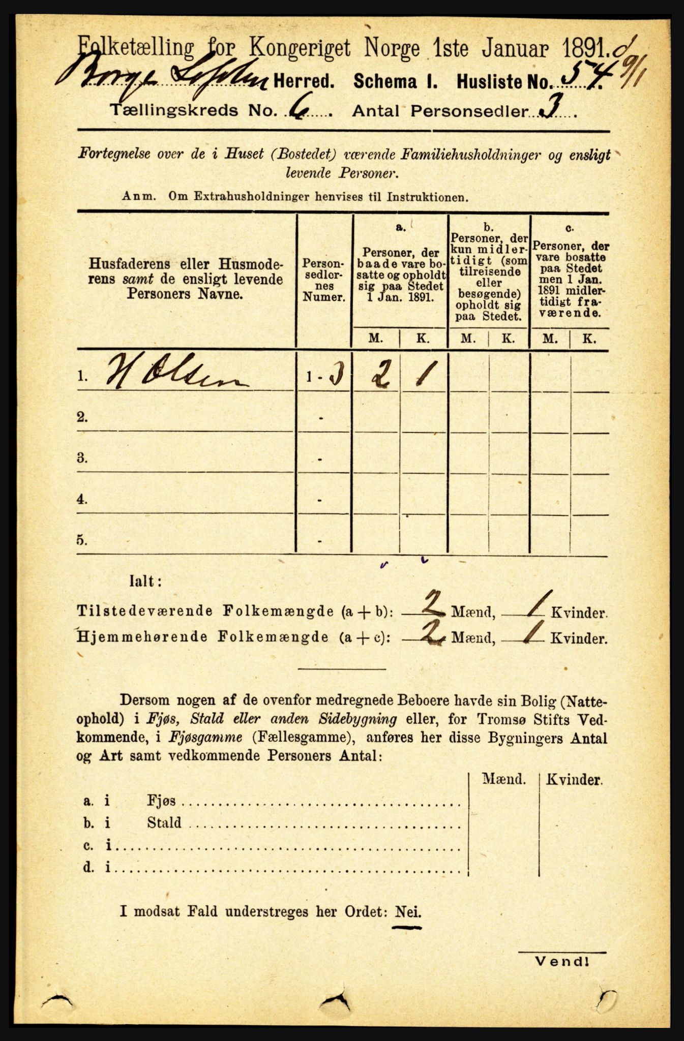 RA, 1891 census for 1862 Borge, 1891, p. 3926