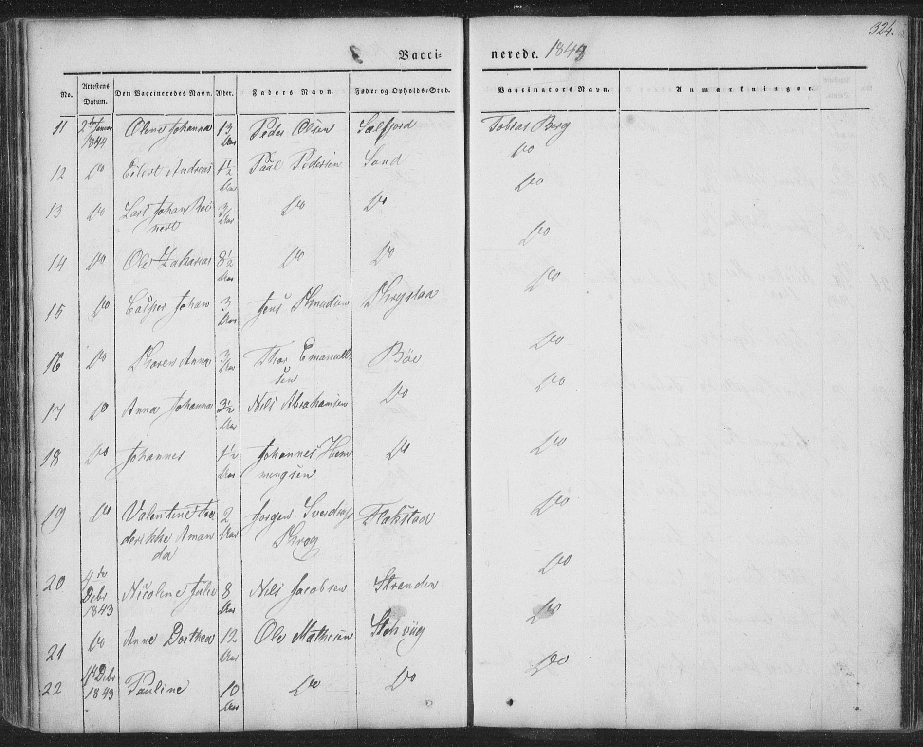 Ministerialprotokoller, klokkerbøker og fødselsregistre - Nordland, SAT/A-1459/885/L1202: Parish register (official) no. 885A03, 1838-1859, p. 324