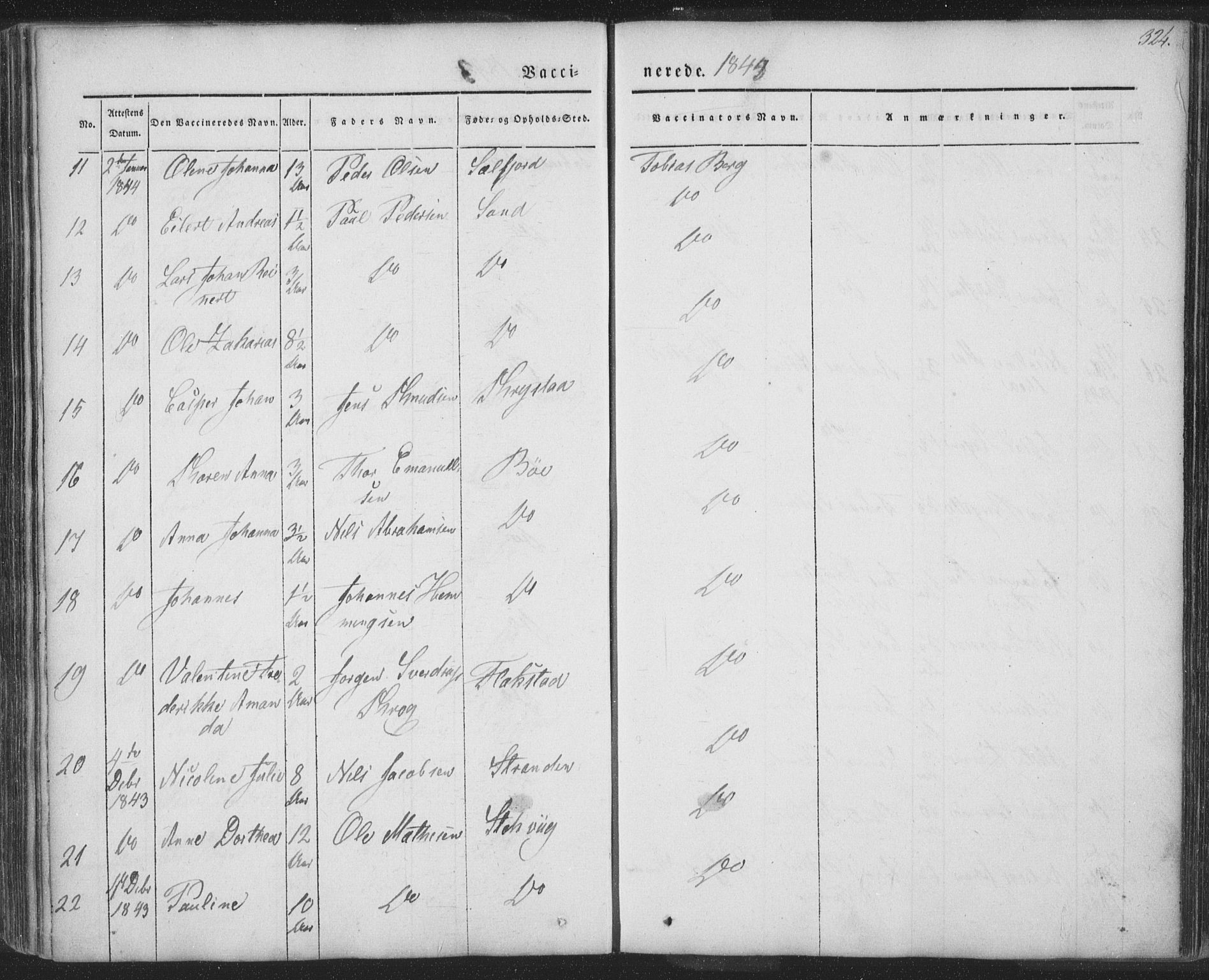 Ministerialprotokoller, klokkerbøker og fødselsregistre - Nordland, AV/SAT-A-1459/885/L1202: Parish register (official) no. 885A03, 1838-1859, p. 324