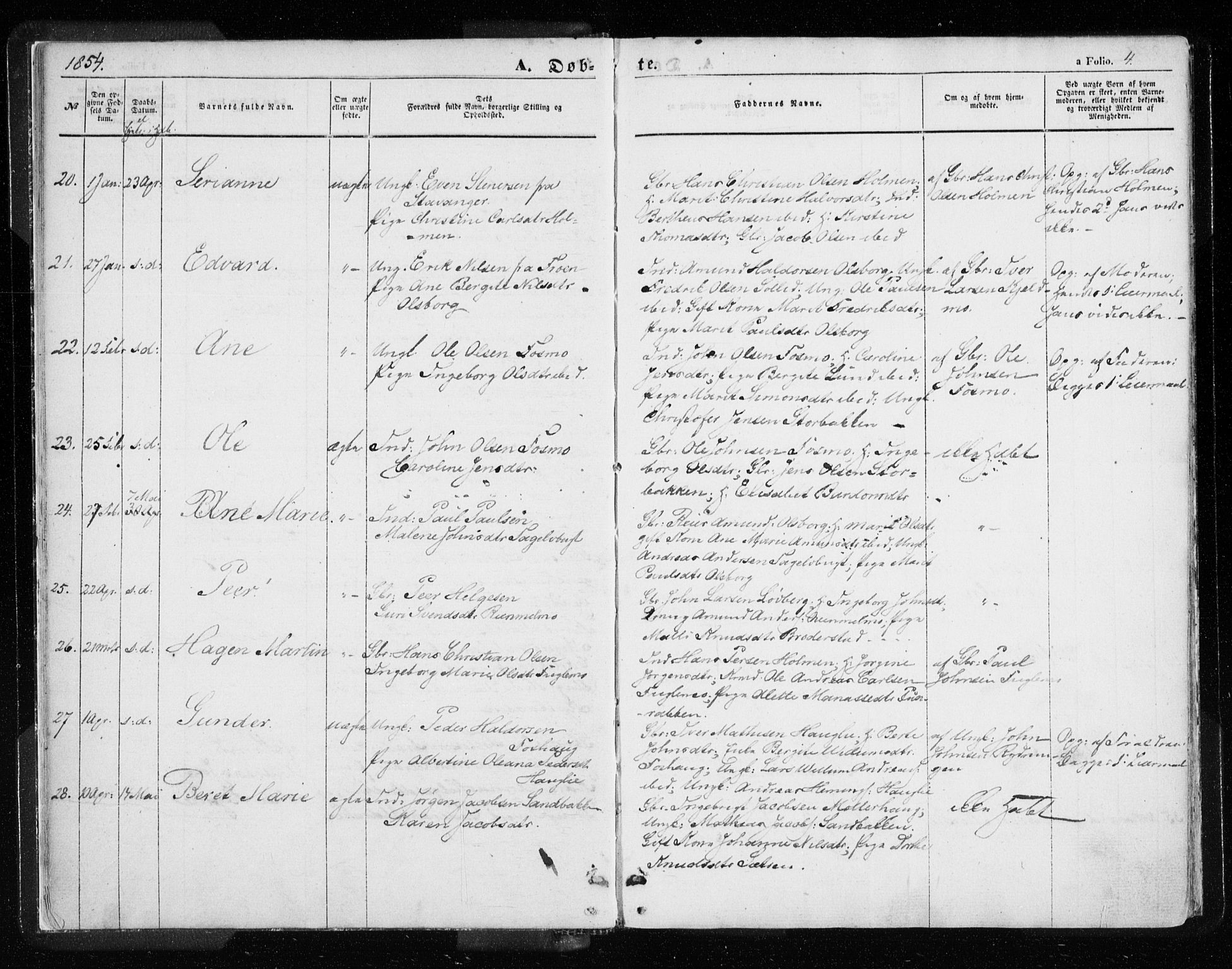 Målselv sokneprestembete, SATØ/S-1311/G/Ga/Gaa/L0003kirke: Parish register (official) no. 3, 1853-1863, p. 4