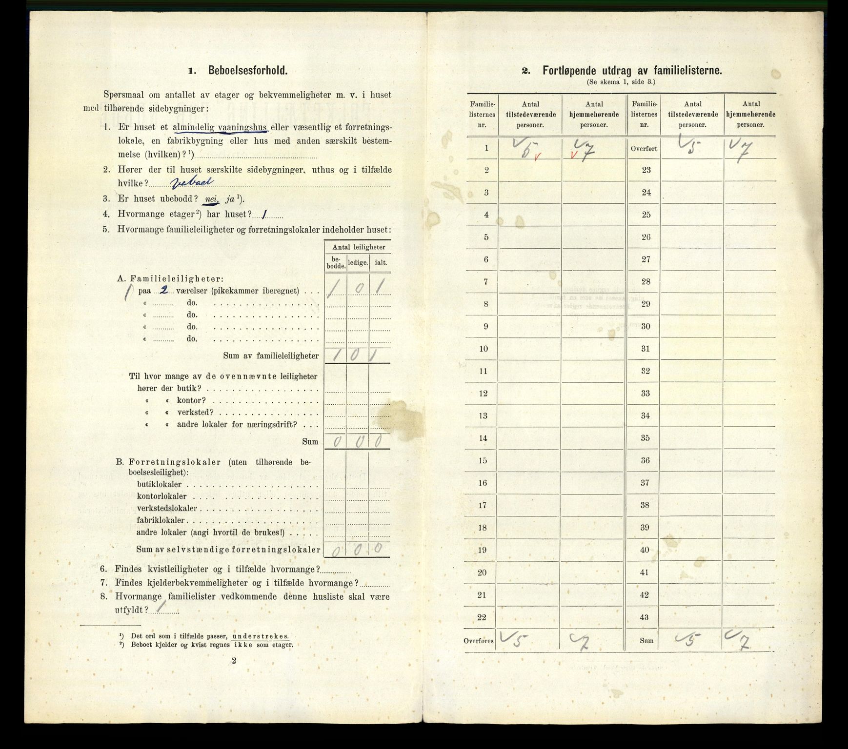 RA, 1910 census for Arendal, 1910, p. 3492