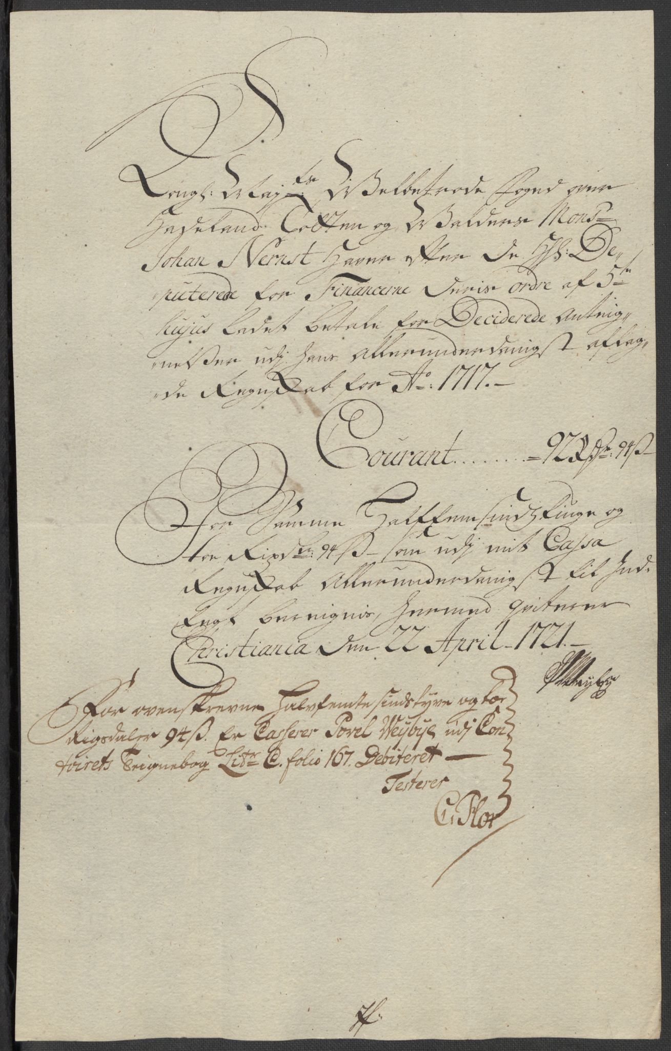Rentekammeret inntil 1814, Reviderte regnskaper, Fogderegnskap, RA/EA-4092/R18/L1318: Fogderegnskap Hadeland, Toten og Valdres, 1717, p. 313