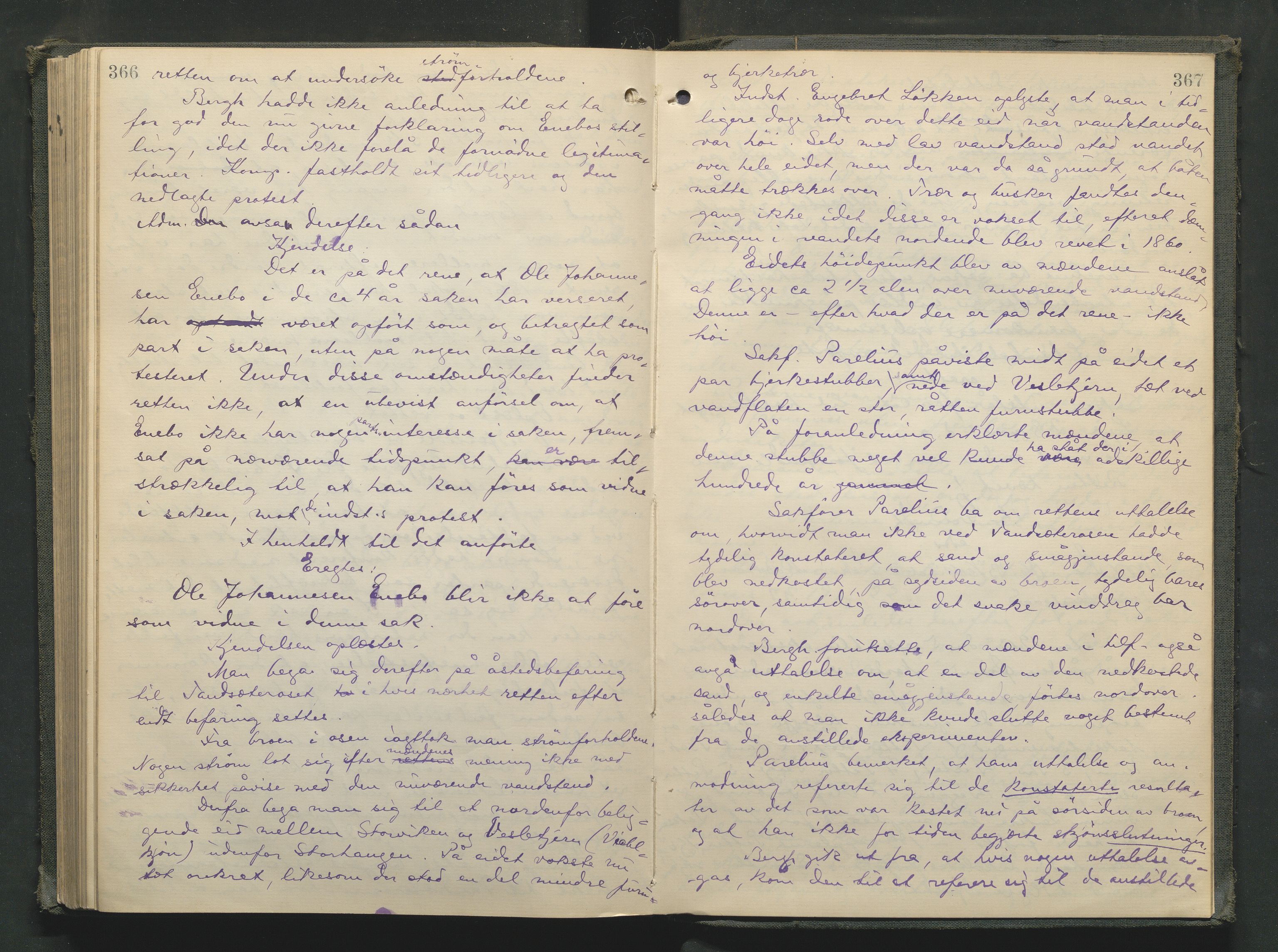 Nord-Gudbrandsdal tingrett, AV/SAH-TING-002/G/Gc/Gcb/L0008: Ekstrarettsprotokoll for åstedssaker, 1909-1913, p. 366-367