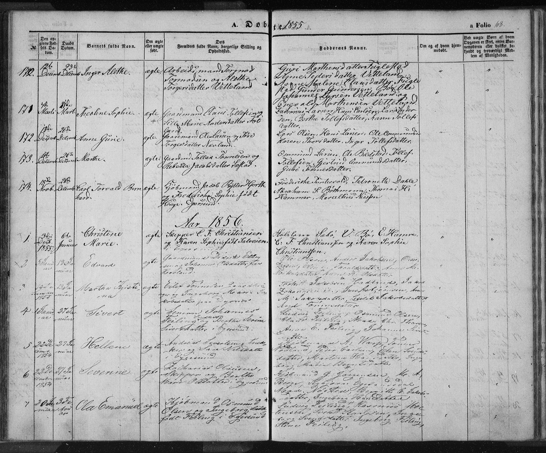 Eigersund sokneprestkontor, SAST/A-101807/S08/L0012: Parish register (official) no. A 12.1, 1850-1865, p. 68