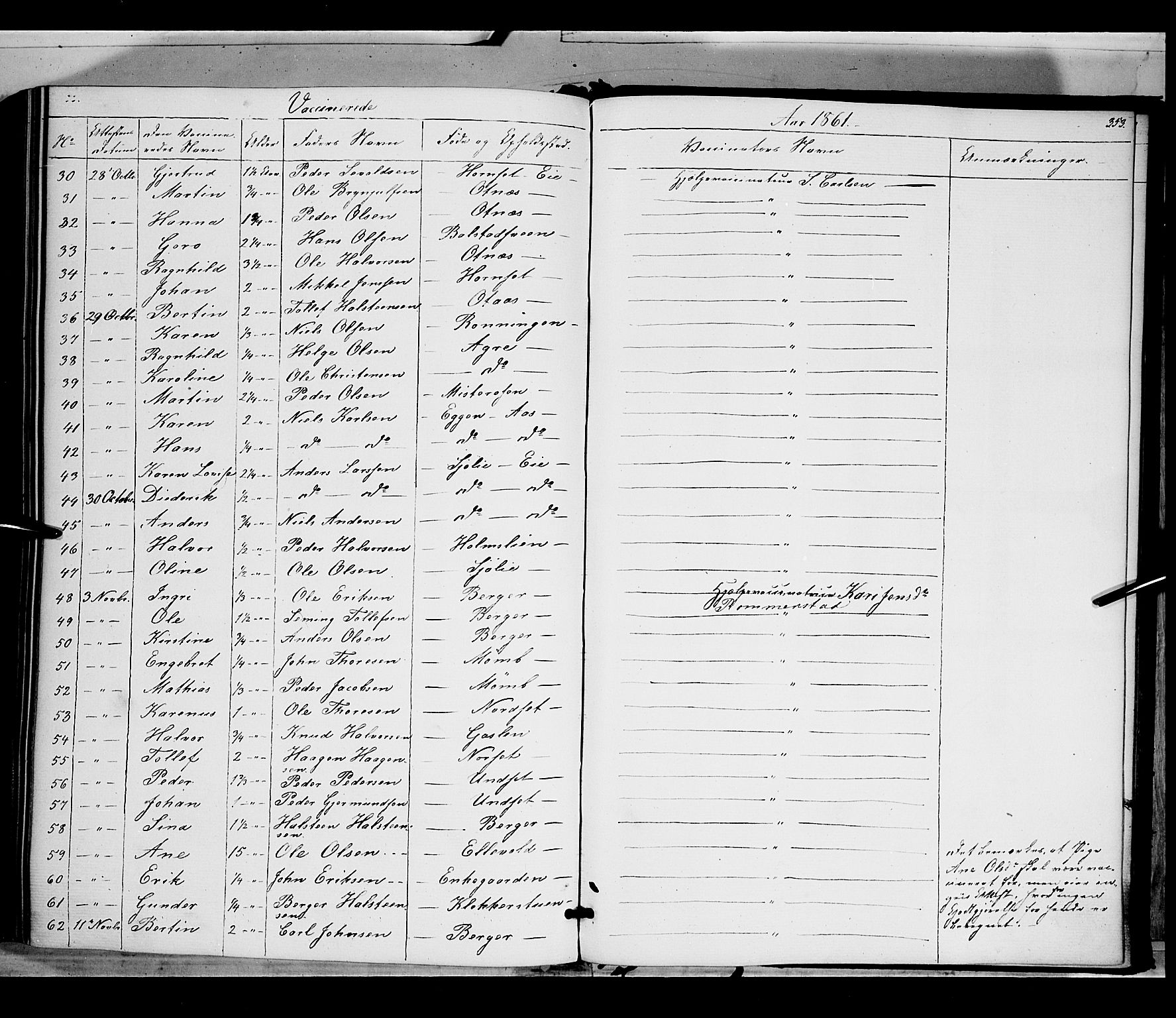 Rendalen prestekontor, SAH/PREST-054/H/Ha/Haa/L0005: Parish register (official) no. 5, 1853-1866, p. 353